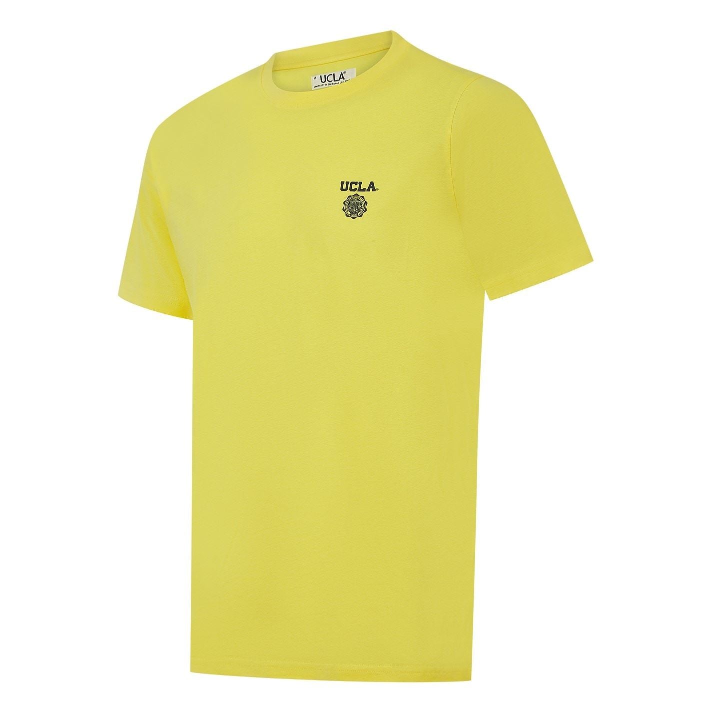 UCLA Logo Print Embroidered Regular Fit Short Sleeve Crew Neck T-Shirt