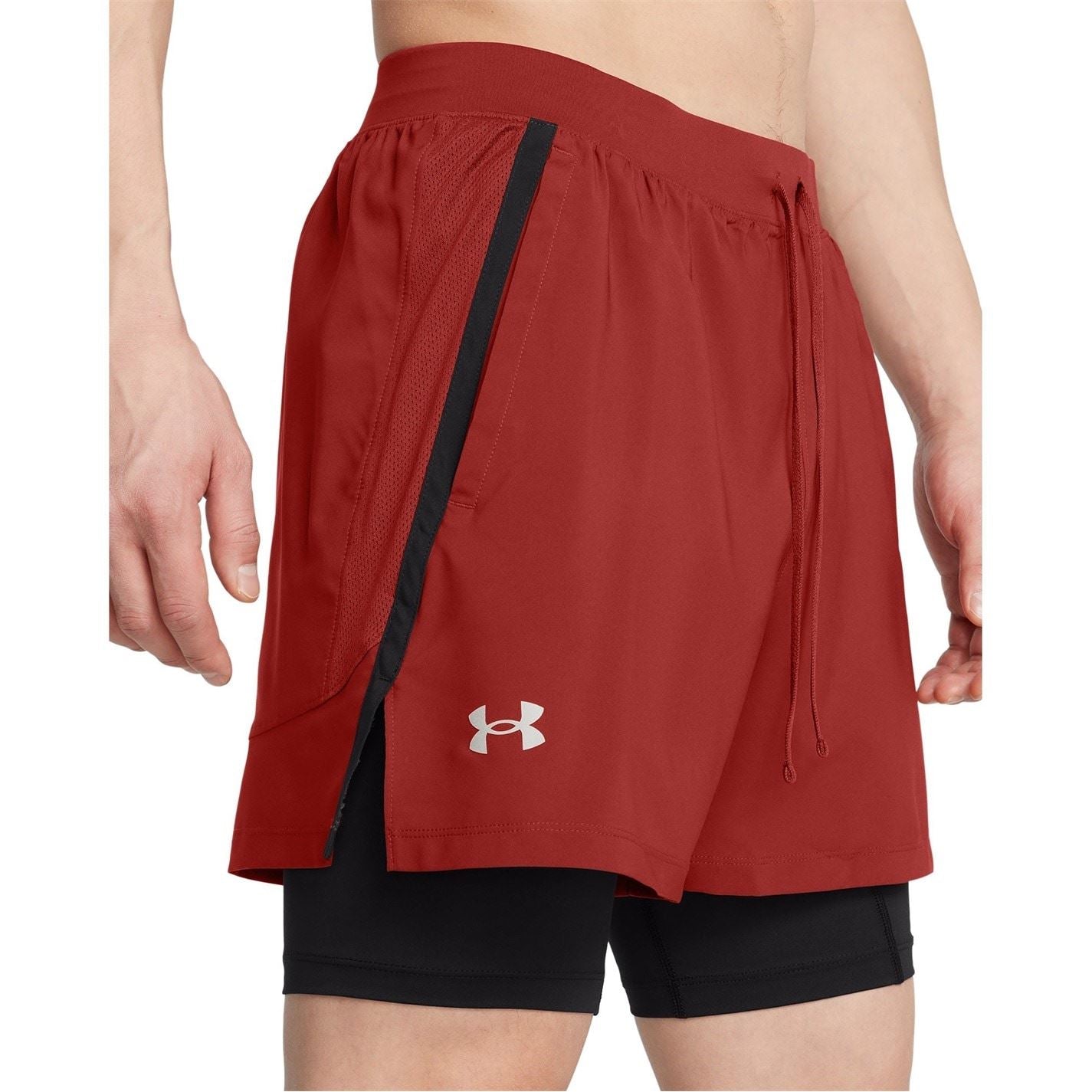 Under Armour Mens Armour Ua Launch 2 In 1 7 Shorts