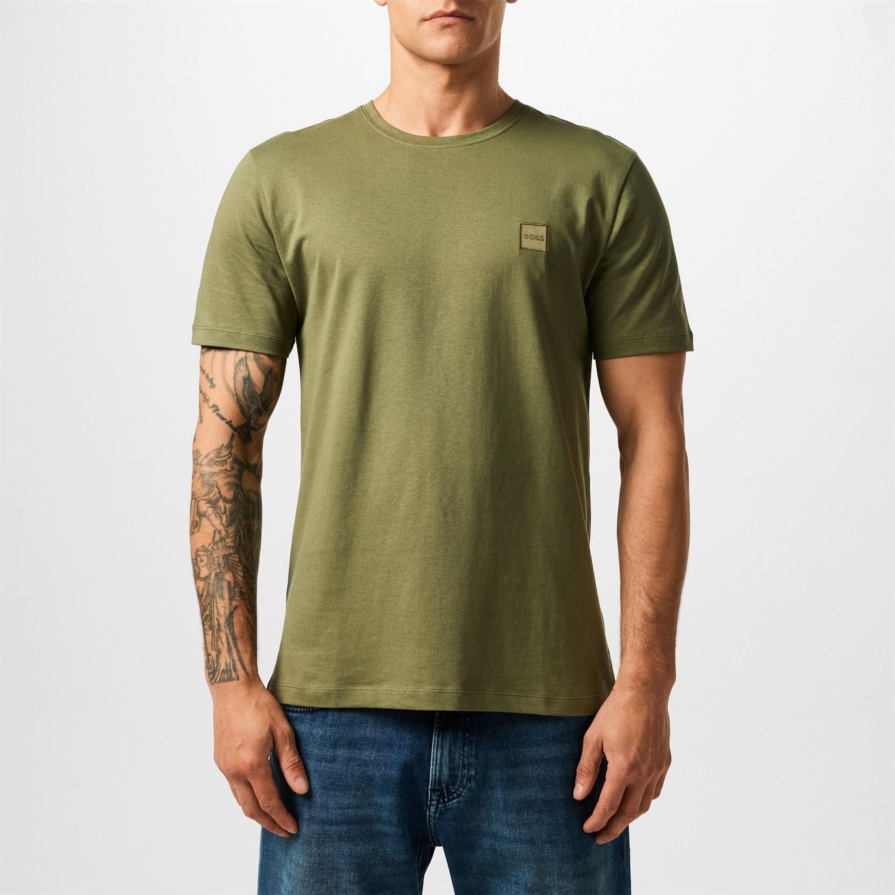 Boss BOSS ORANGE Tales T Shirt with Logo Patch Premium Cotton