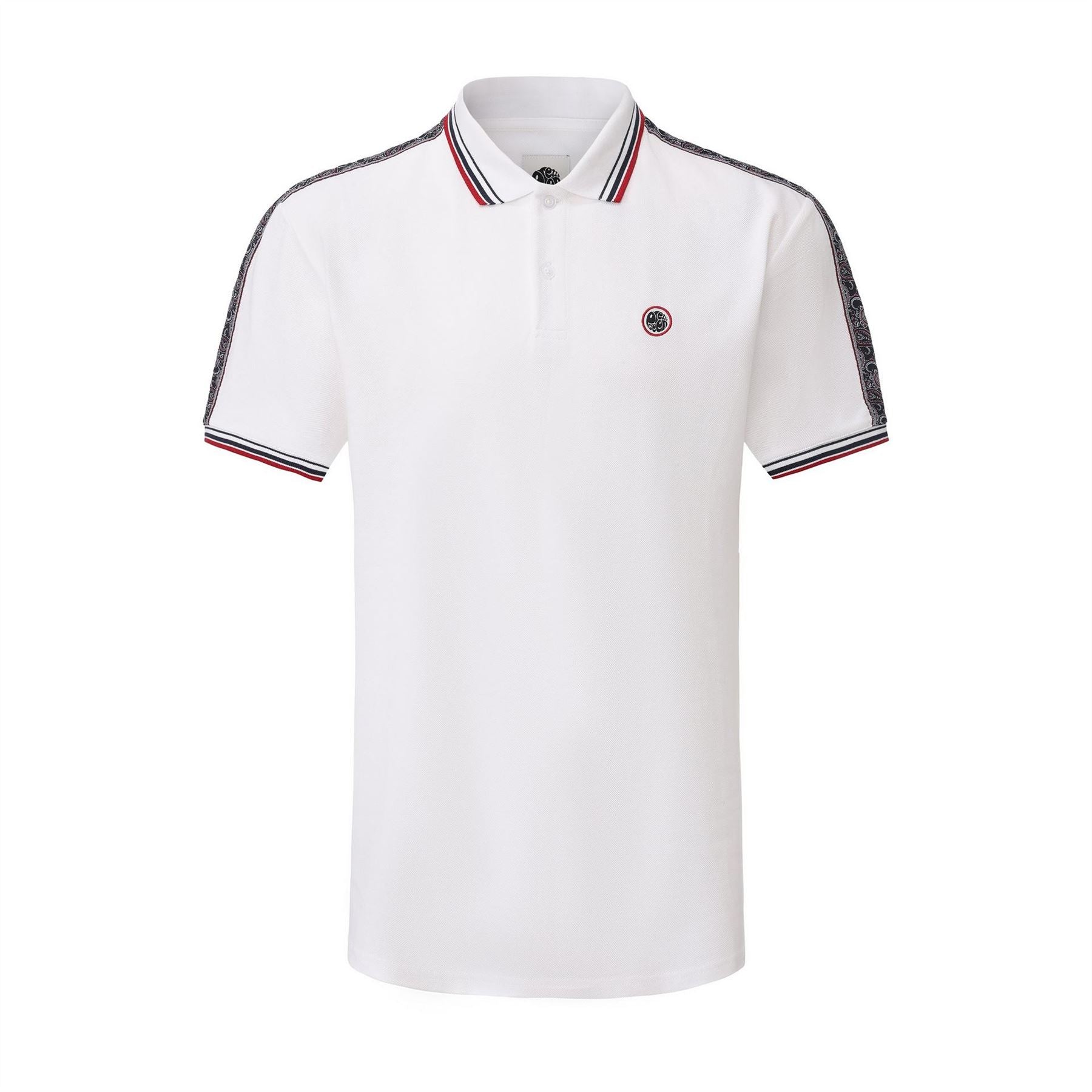 Pretty Green Mens Green Tape Polo