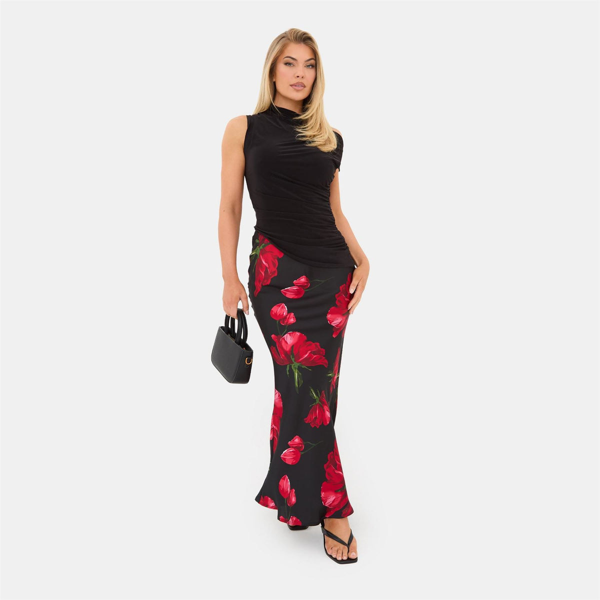I Saw It First Bias Cut Maxi Skirt