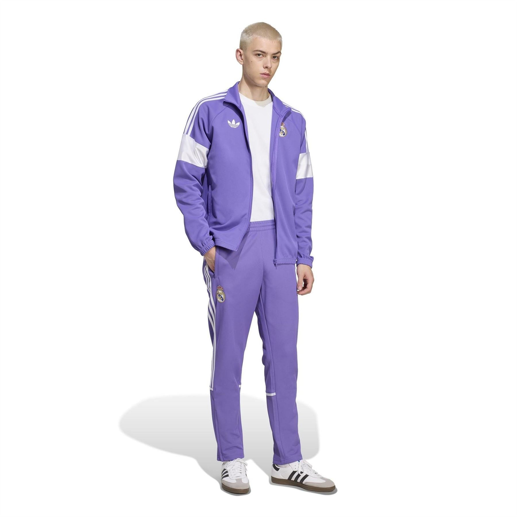 adidas Mens Real Madrid Originals Lfstlr Tracksuit Bottoms 25 26