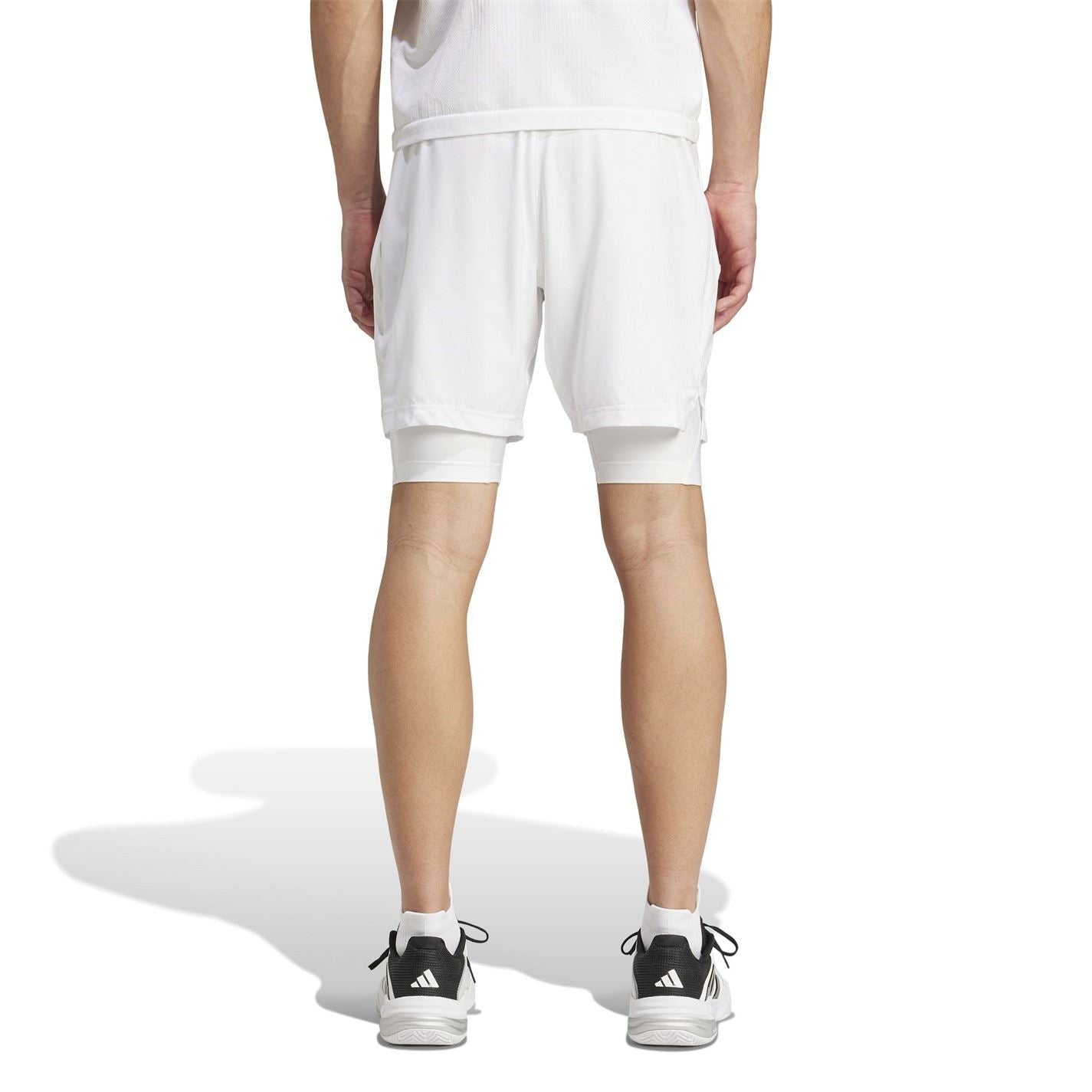 adidas Mens Tennis Pro Aeroready Shorts And Inner Shorts Set