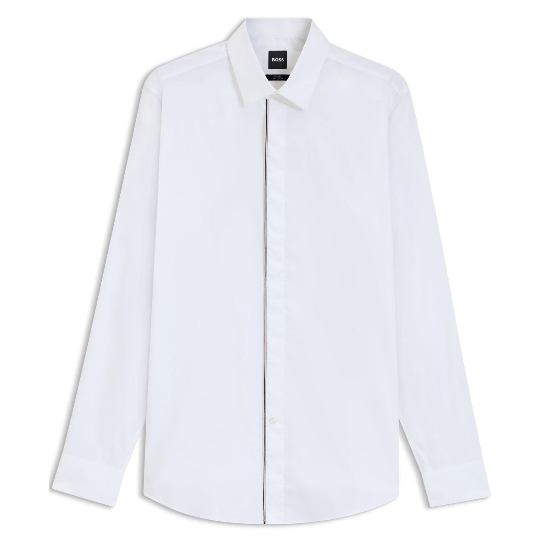 Boss H Hank Party Patterned Long Sleeve Tailored Fit Shirt