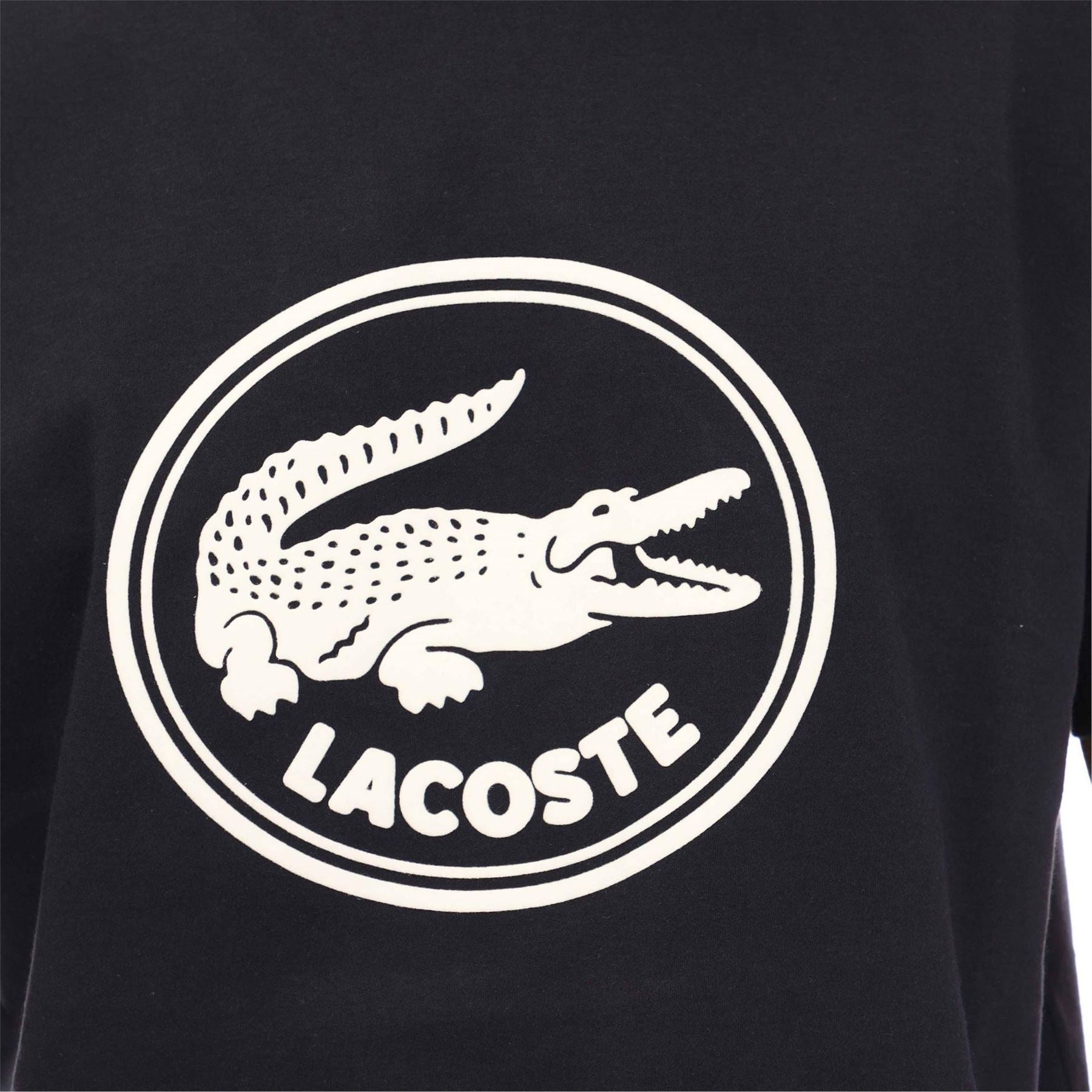Lacoste Crocodile Print Lacoste Lettering Regular Fit T-Shirt