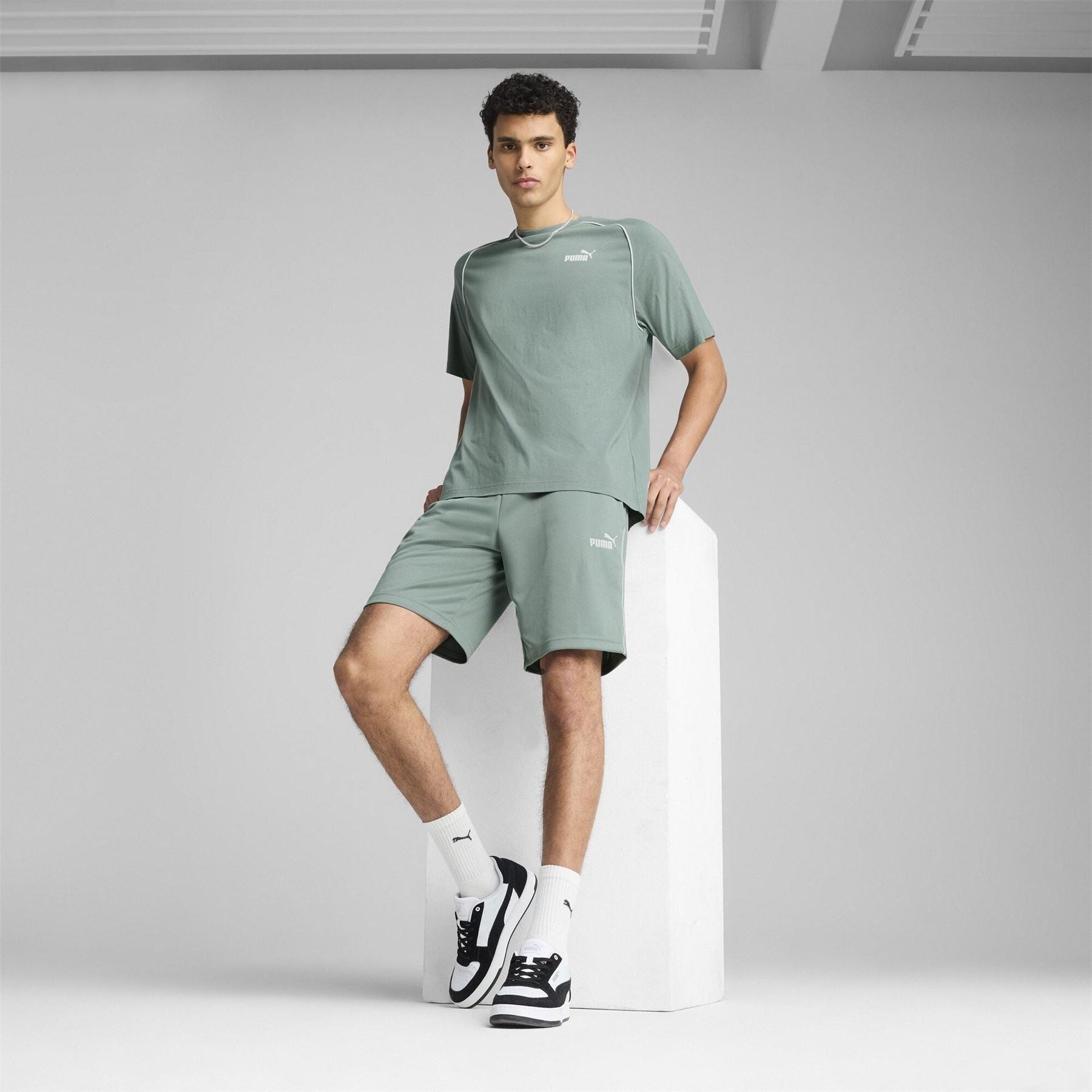 Puma Sport Poly Jogger Shorts with Elasticated Waistband