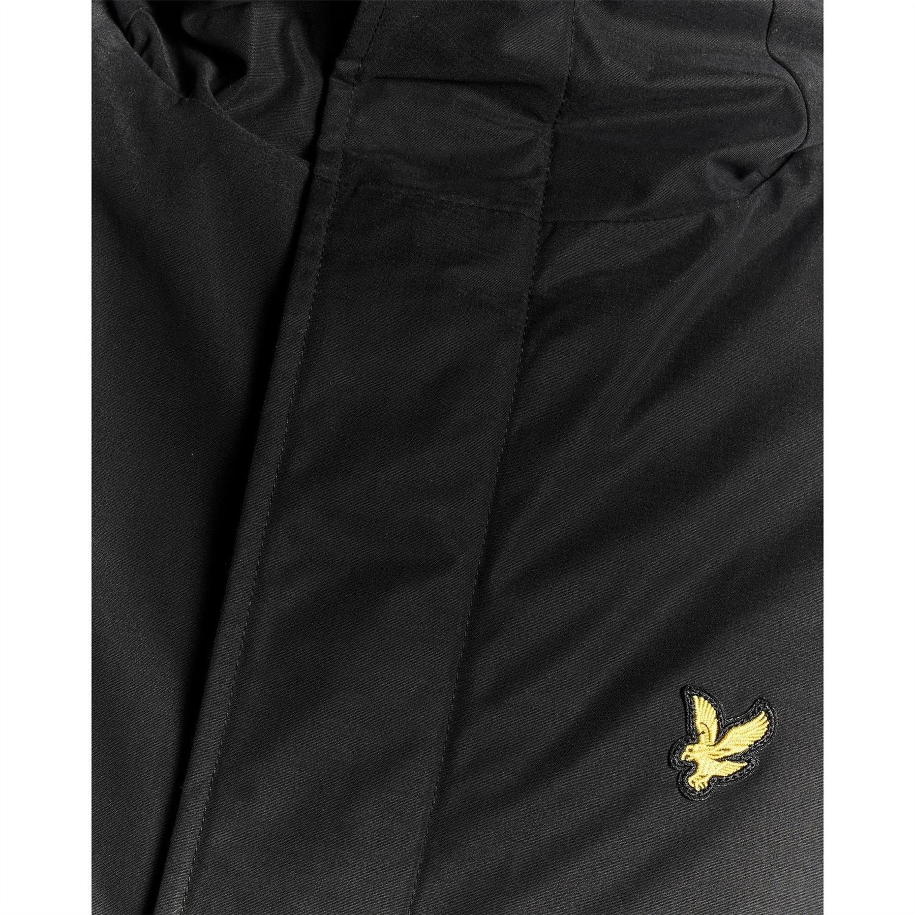 Lyle and Scott Membrane Hooded Solid Patterned Parka Coat