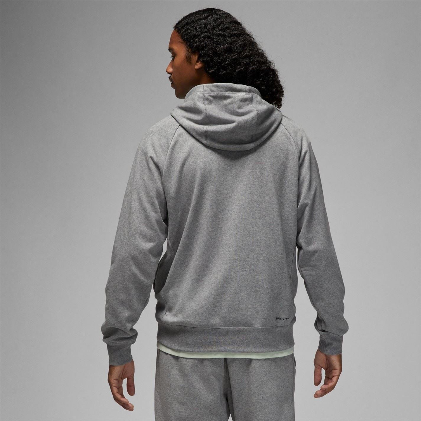 Air Jordan Mens Dri Fit Sport Crossover Fleece Hoodie