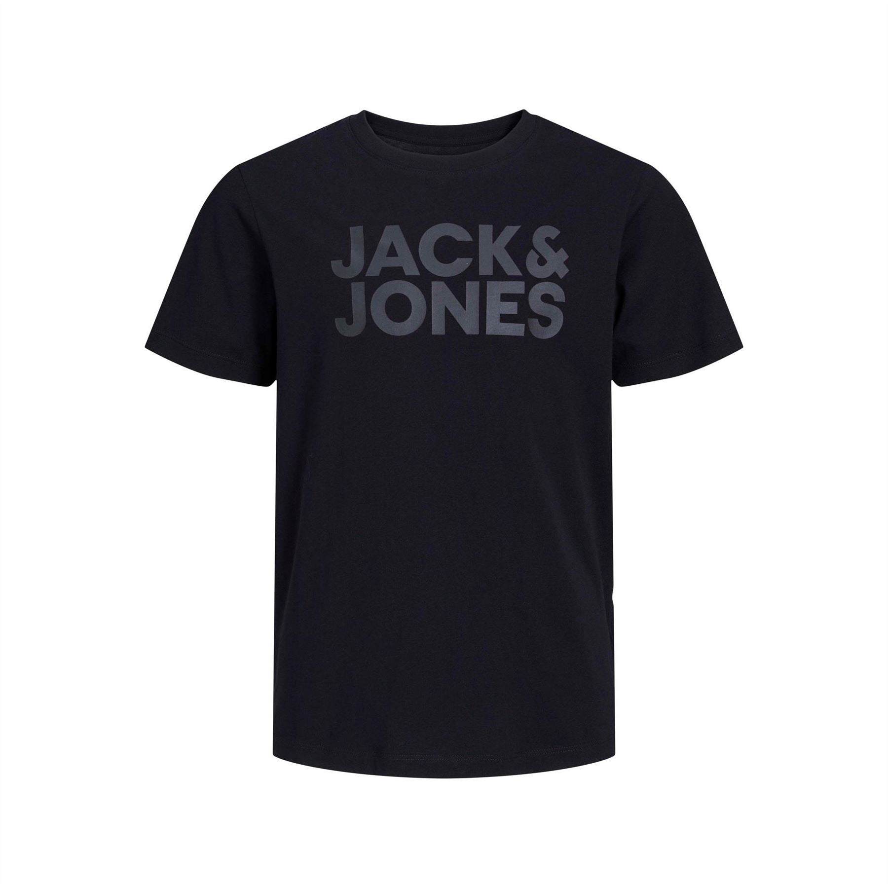 Jack and Jones Logo Print Crew Neck Short Sleeve Jersey T-Shirt