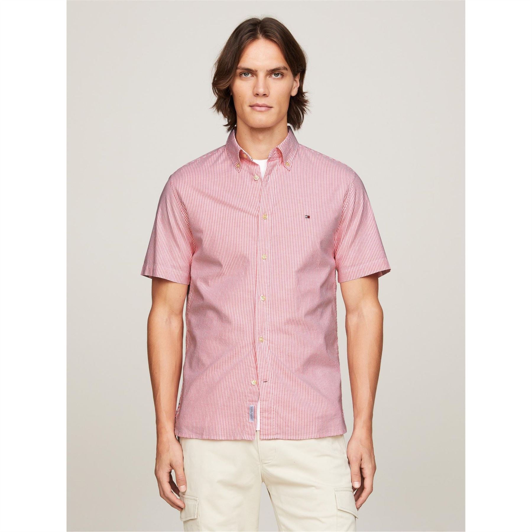 Tommy Hilfiger Short Sleeve Stripe Regular Fit Shirt