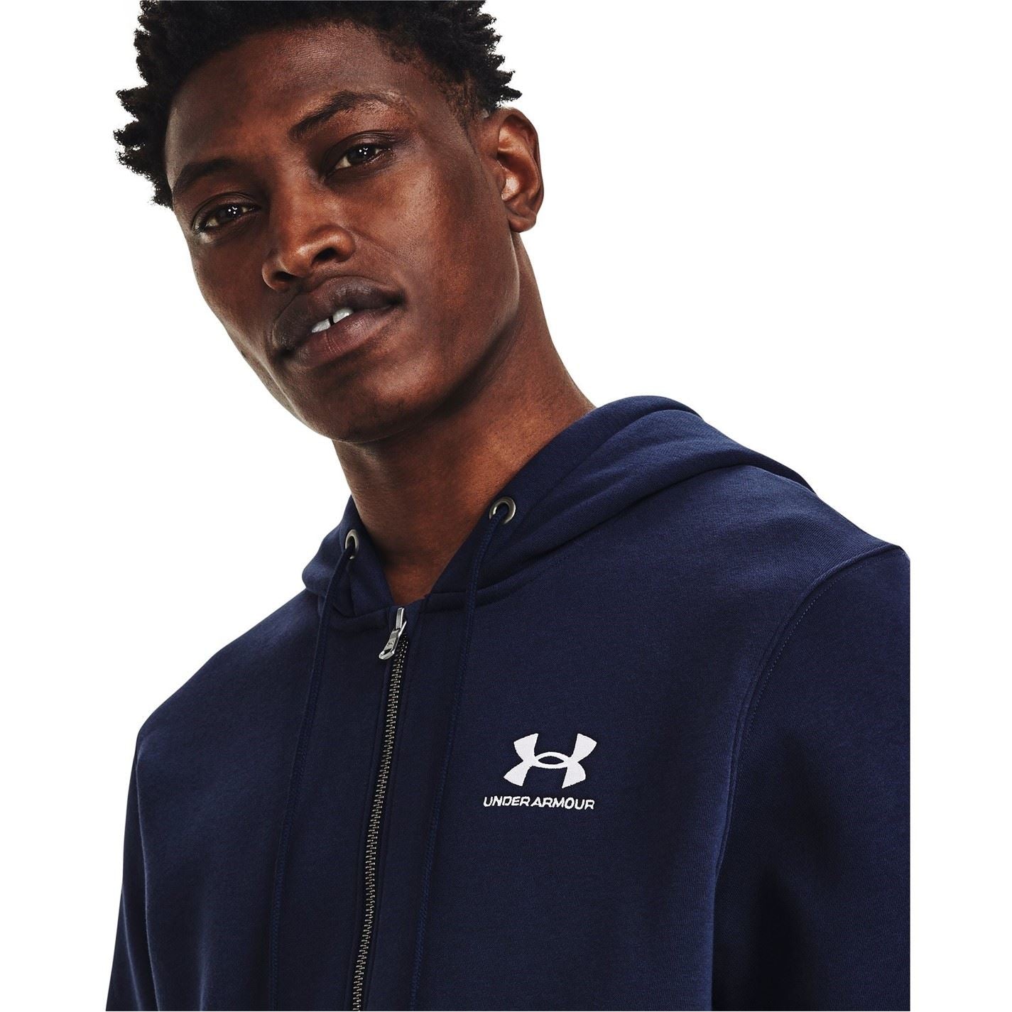 Under Armour Mens Armour Essential Fleece Full Zip Hoodie