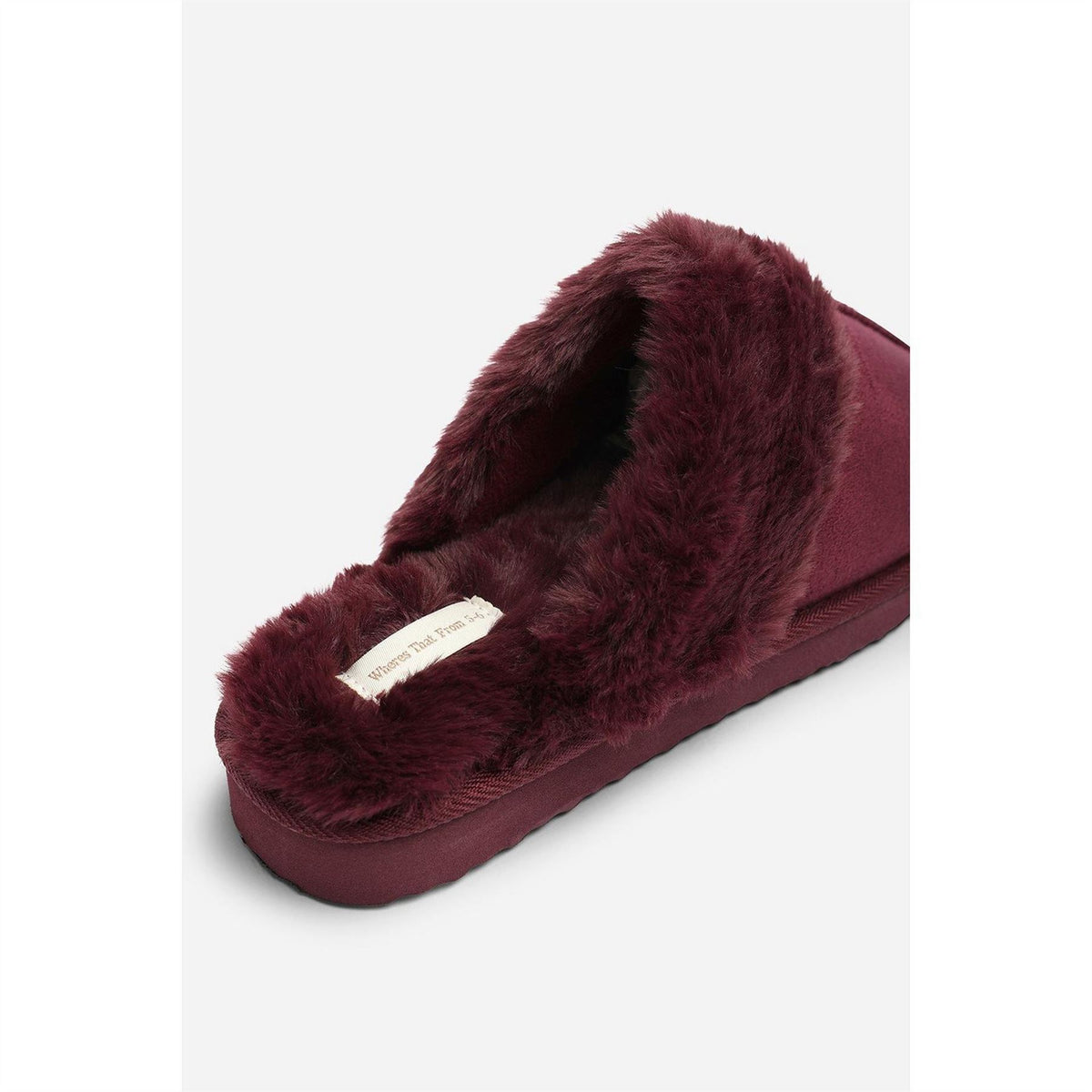Wheres That From Leopard Faux Fur Trim Mule Slipper