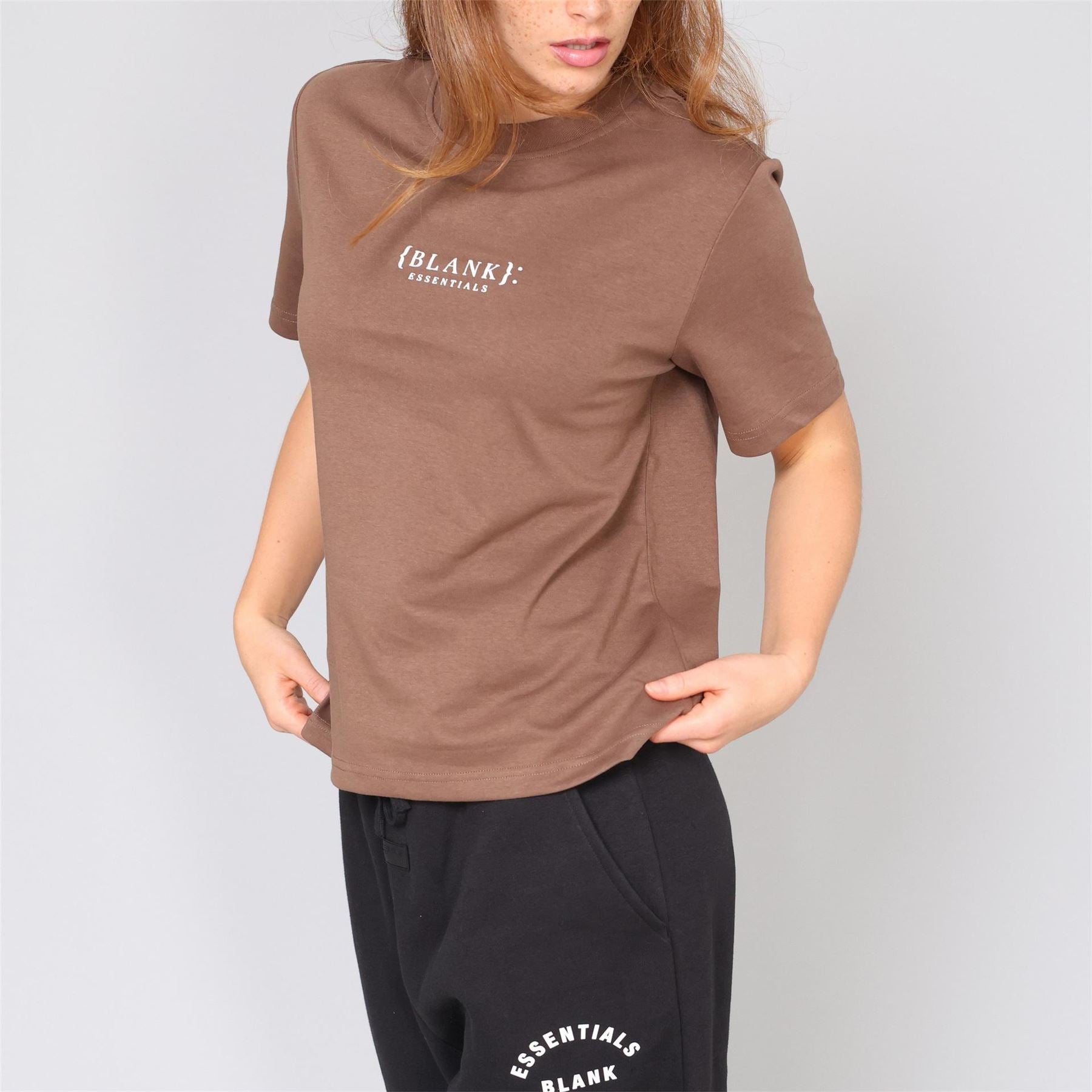 Blank Essentials Embroidered Text Graphic Crew Neck Short Sleeve Boyfriend T-Shirt