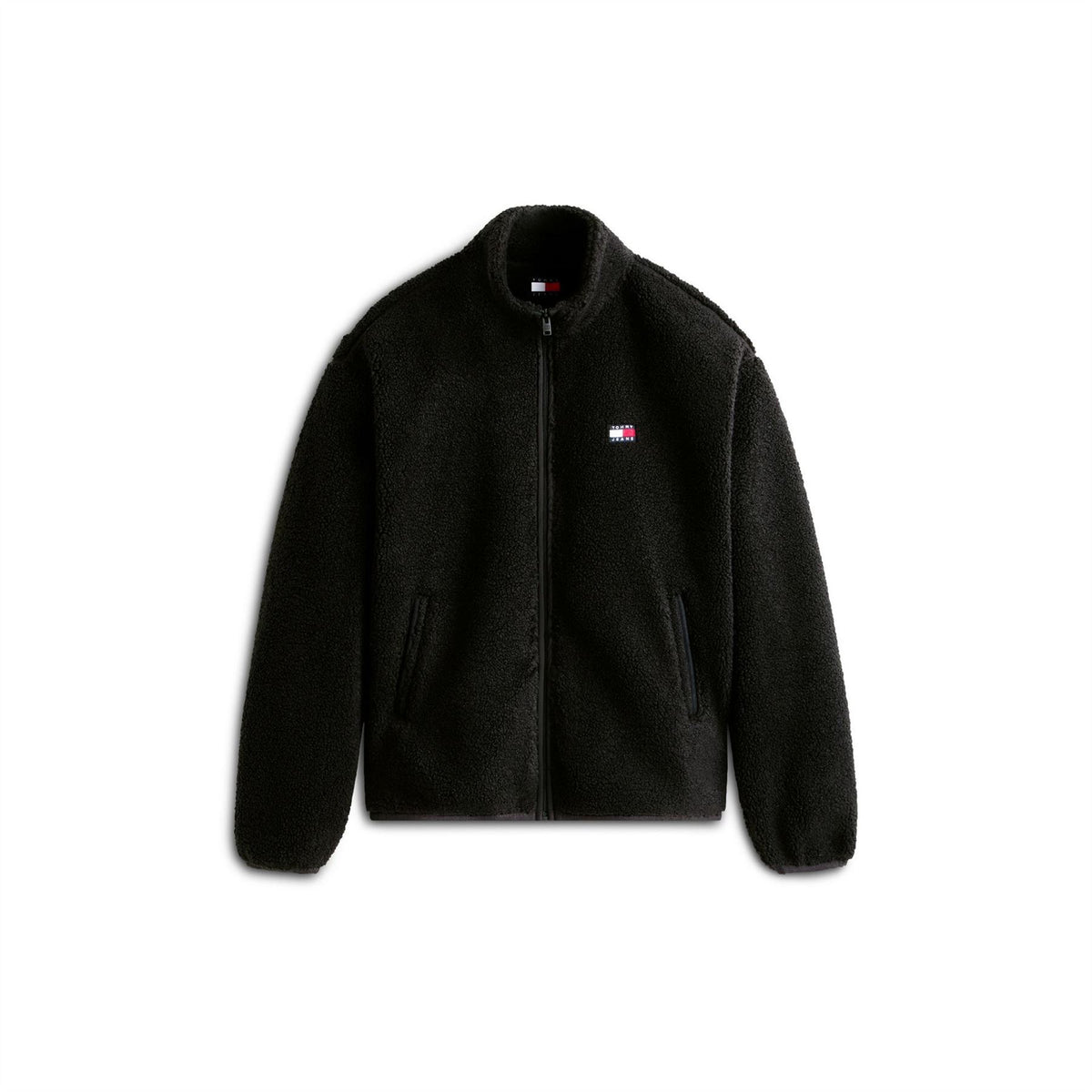 Tommy Jeans Badge Teddy Fleece Relaxed Fit Zip Hoodie