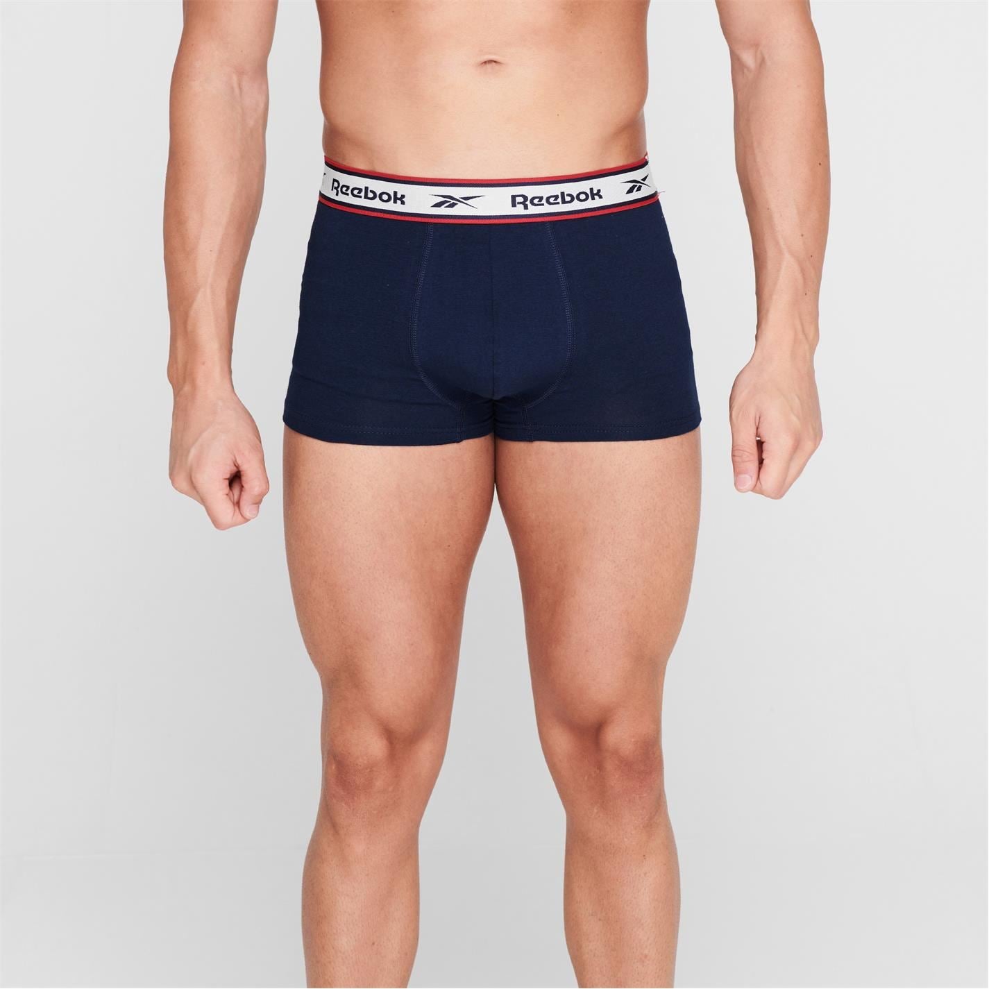 Reebok Mens 3 Pack Boxer Shorts Barlow
