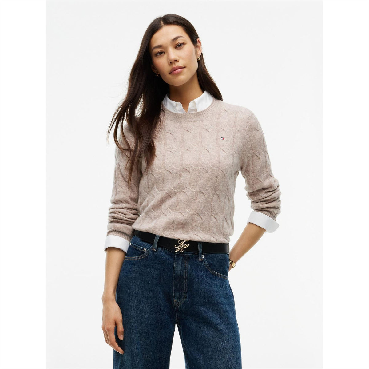 Tommy Hilfiger Wool Cbl Knit Ld64