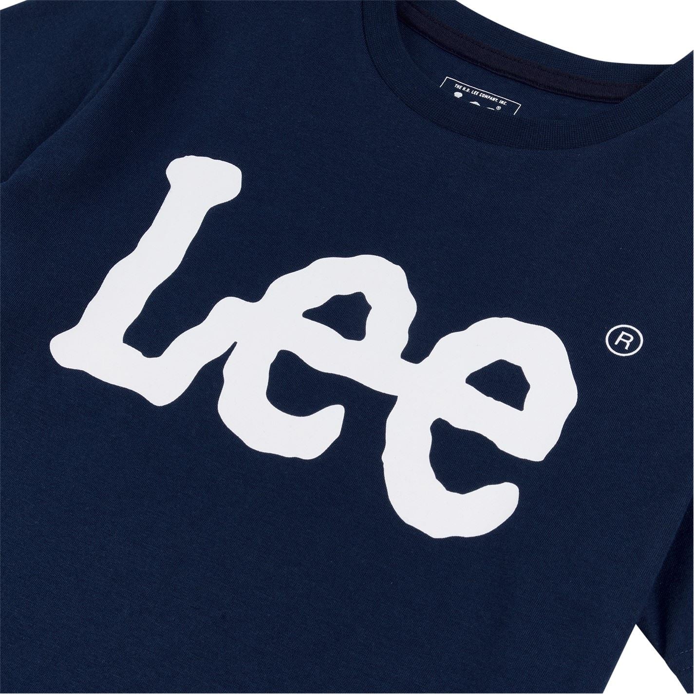 Lee Wobbly Lettering Crew Neck T-Shirt