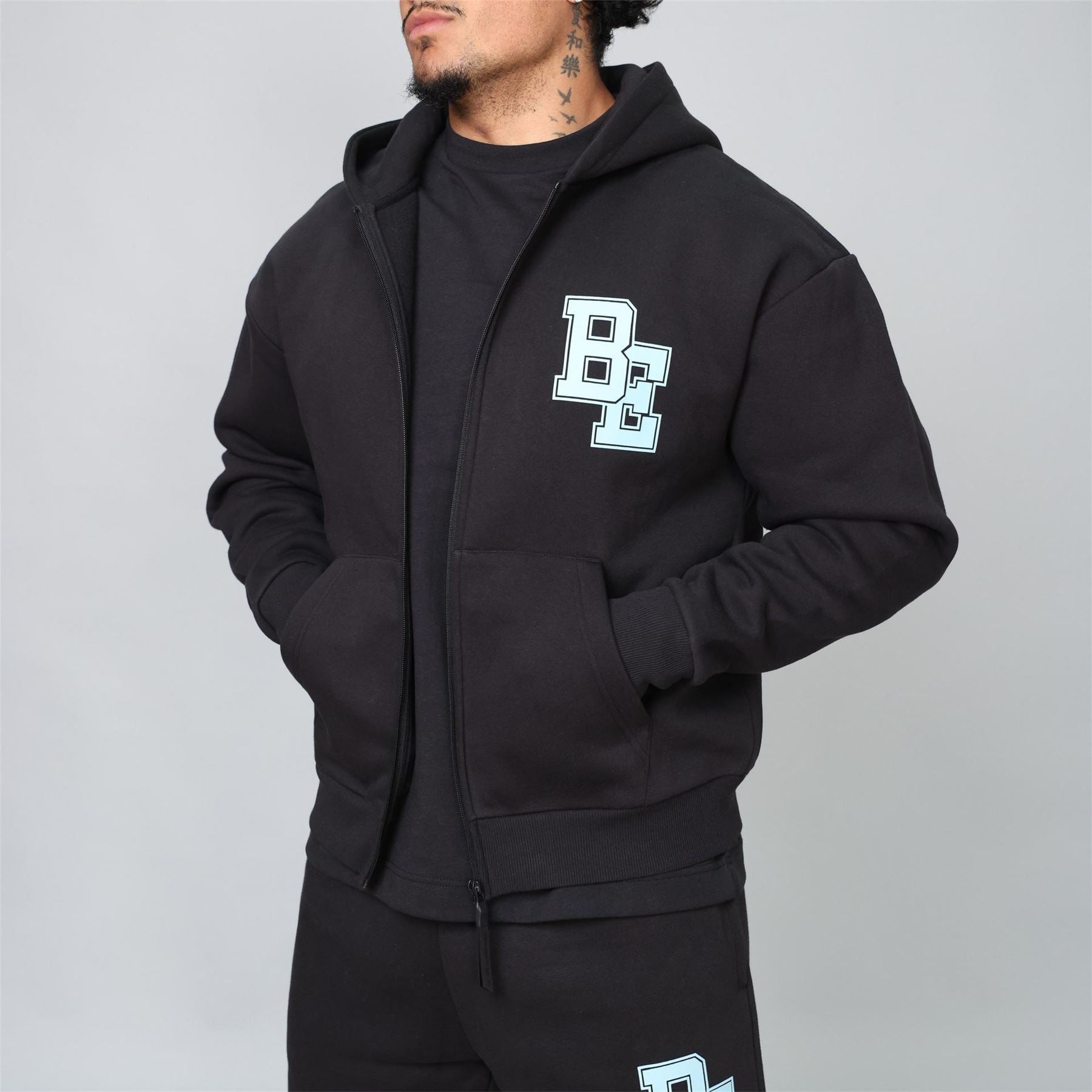 Blank Essentials Collegiate Zip Through Hoodie