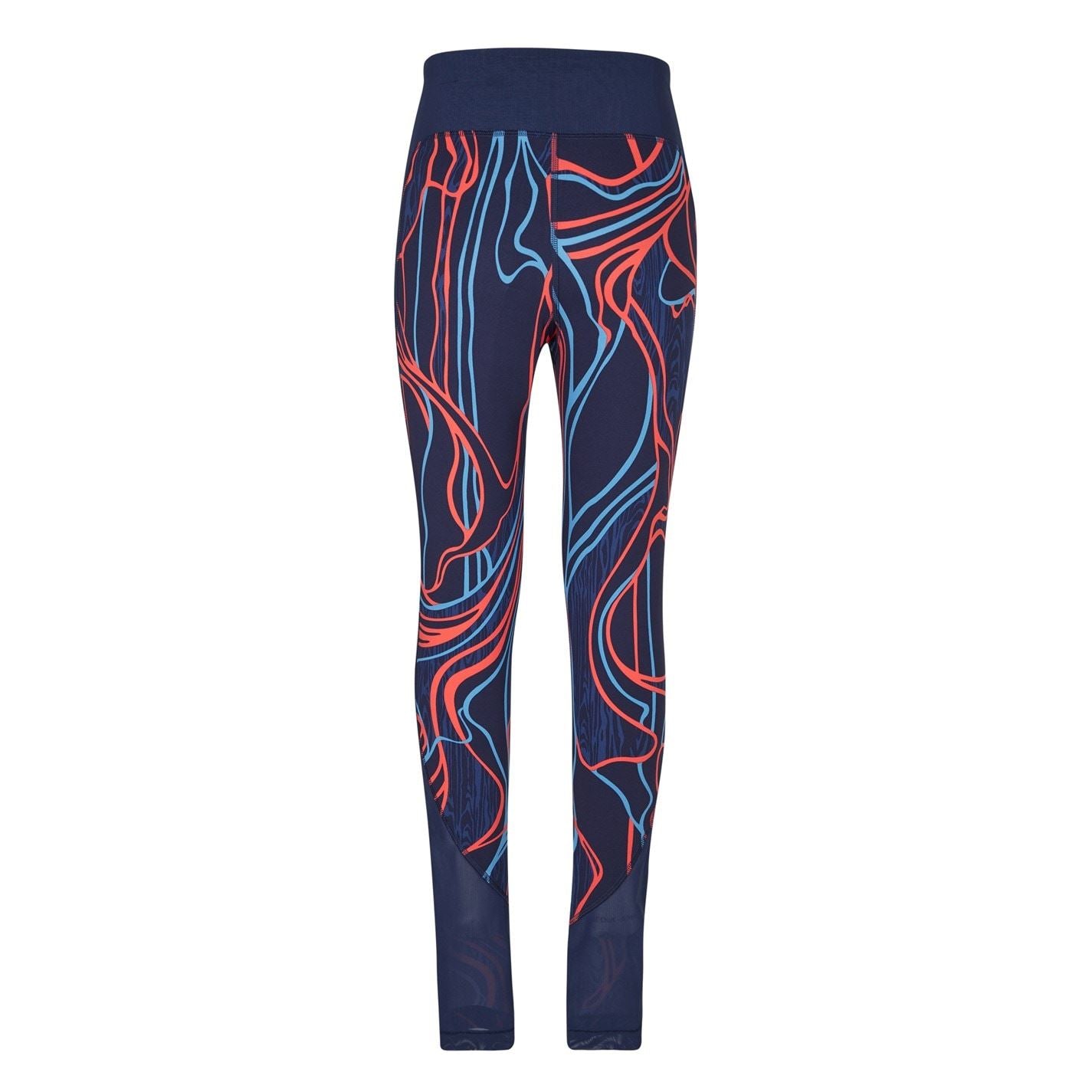 Reebok Womens Lux Perform Nature Grown Print Mid Rise Leggings W Gym Legging