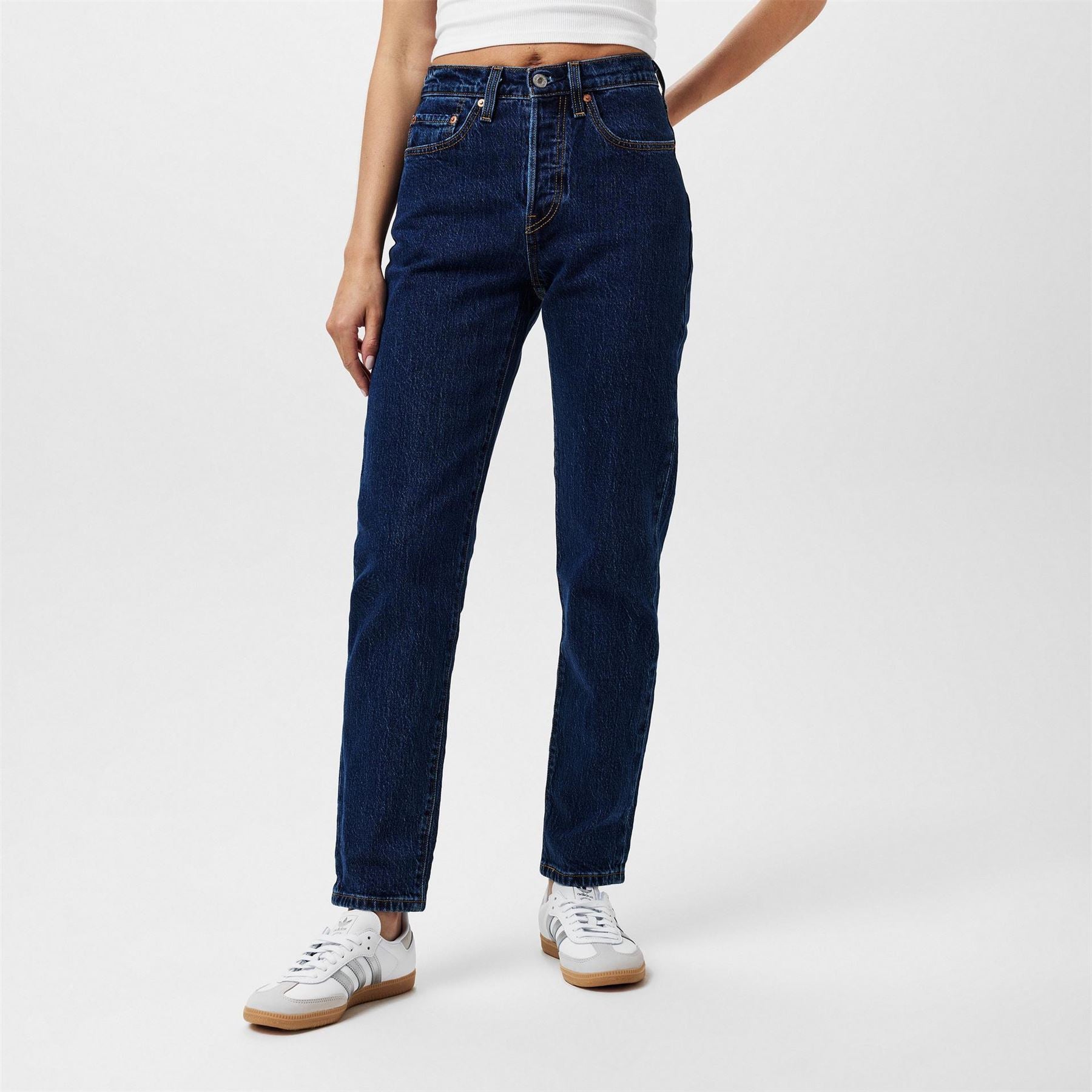 Levis 501 Womens Cropped Jeans