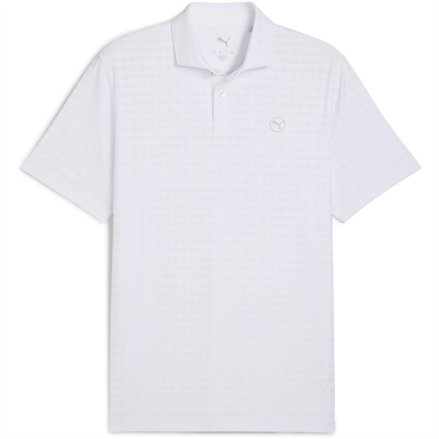 Puma Mattr Houndstooth Short Sleeve Performance Polo Shirt