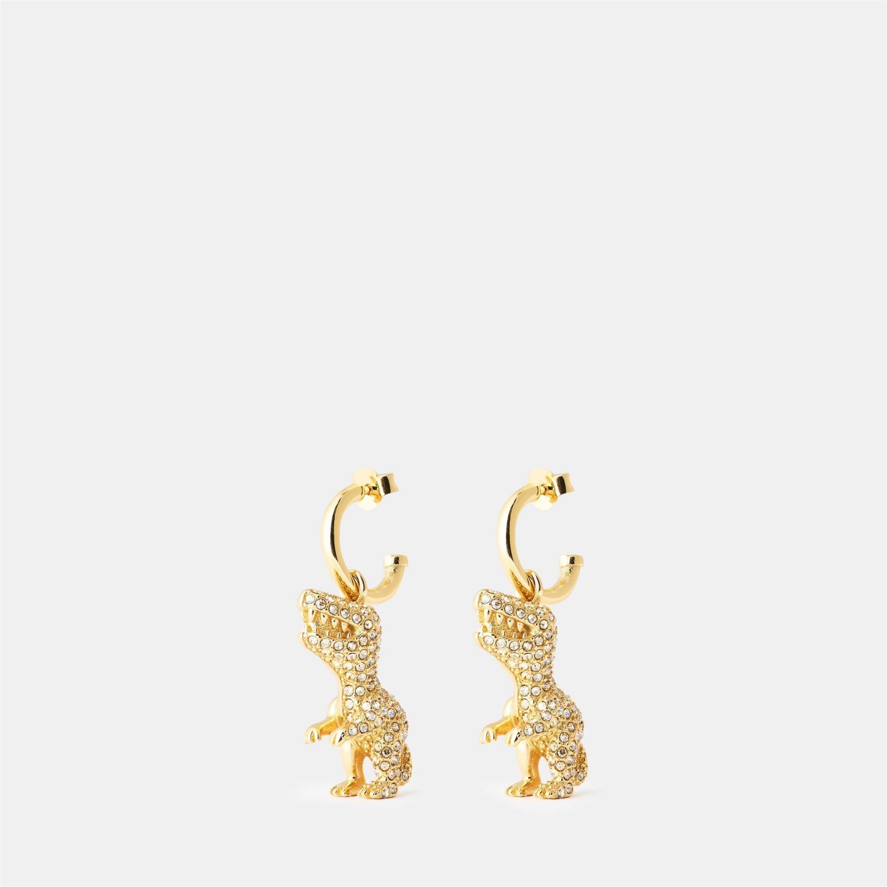 Coach Rhinestone Crystal Charm Earrings