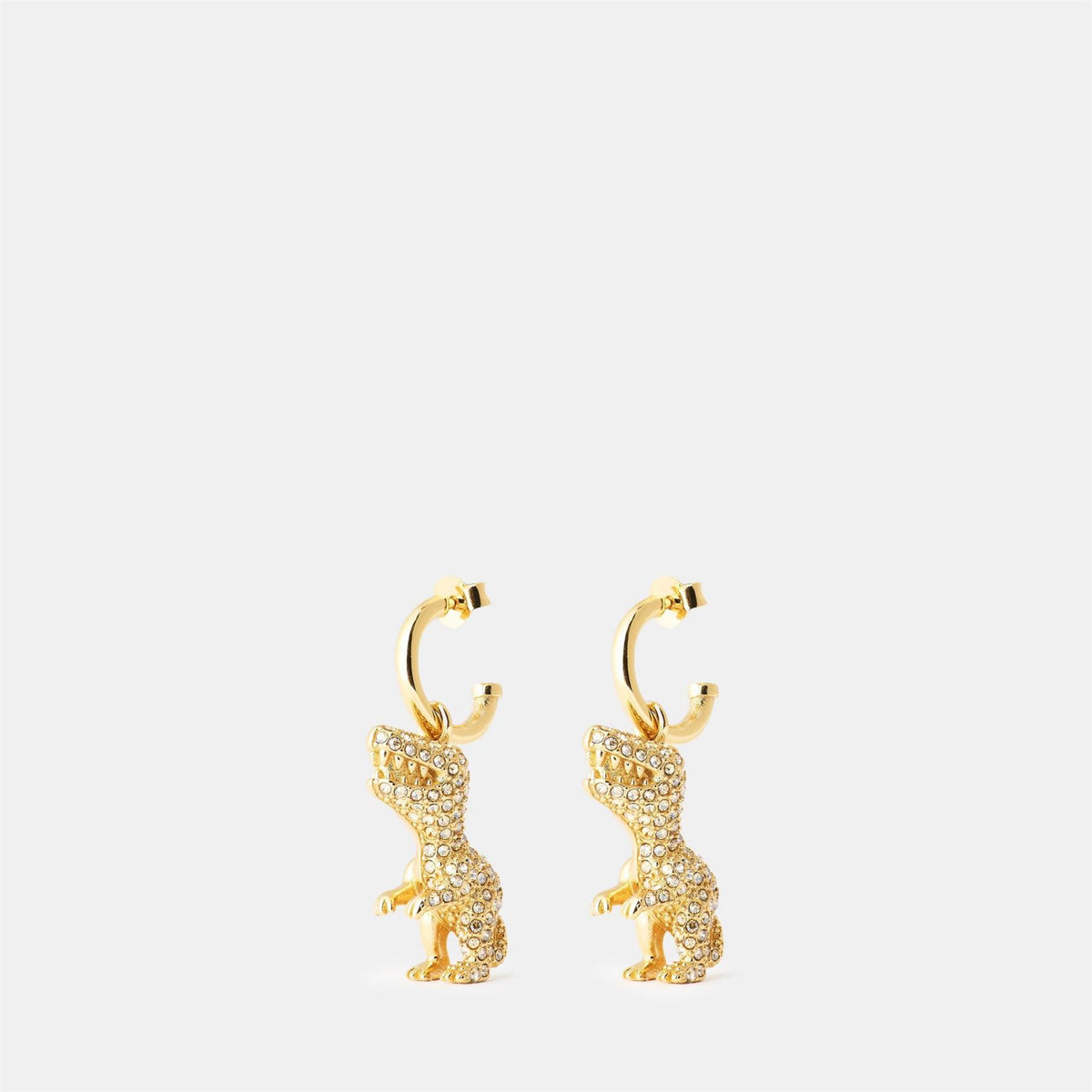 Coach Rhinestone Crystal Charm Earrings