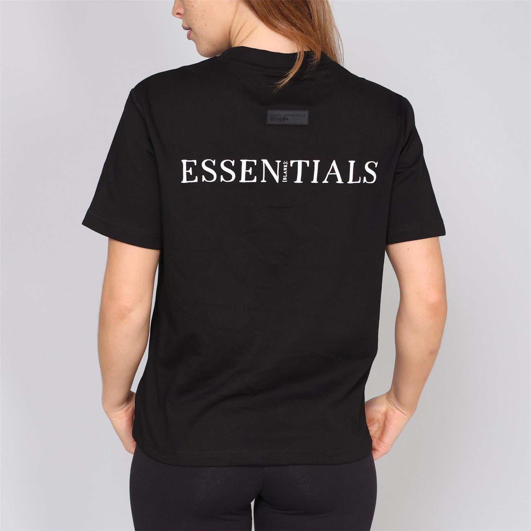 Blank Essentials Embroidered Text Graphic Crew Neck Short Sleeve Boyfriend T-Shirt