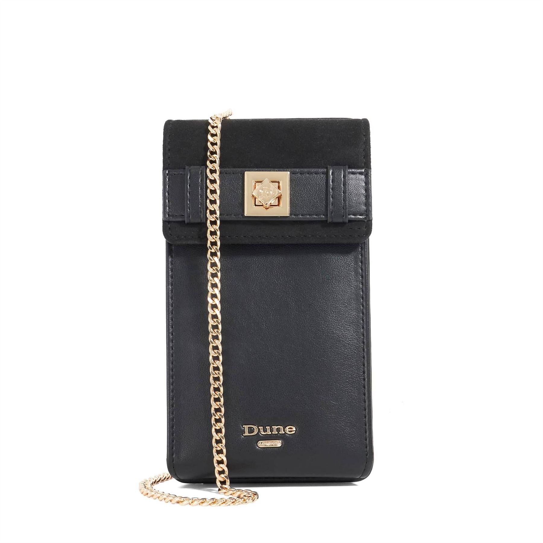 Dune London Rectangle Shape Phone Pouch Sling Bag with Chain