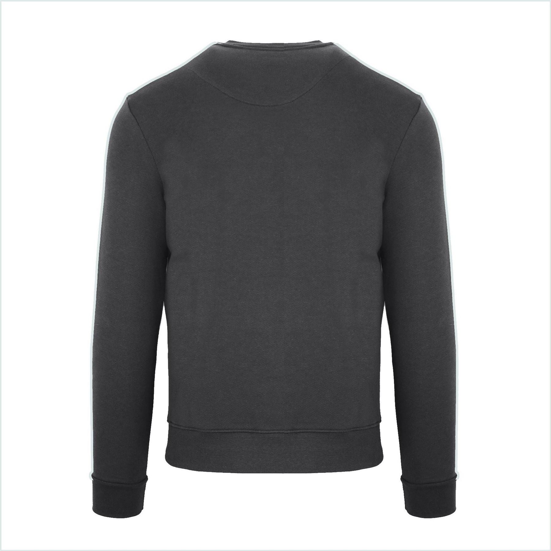 Aquascutum Crew Neck Ribbed Collar Long Sleeve Sweatshirt