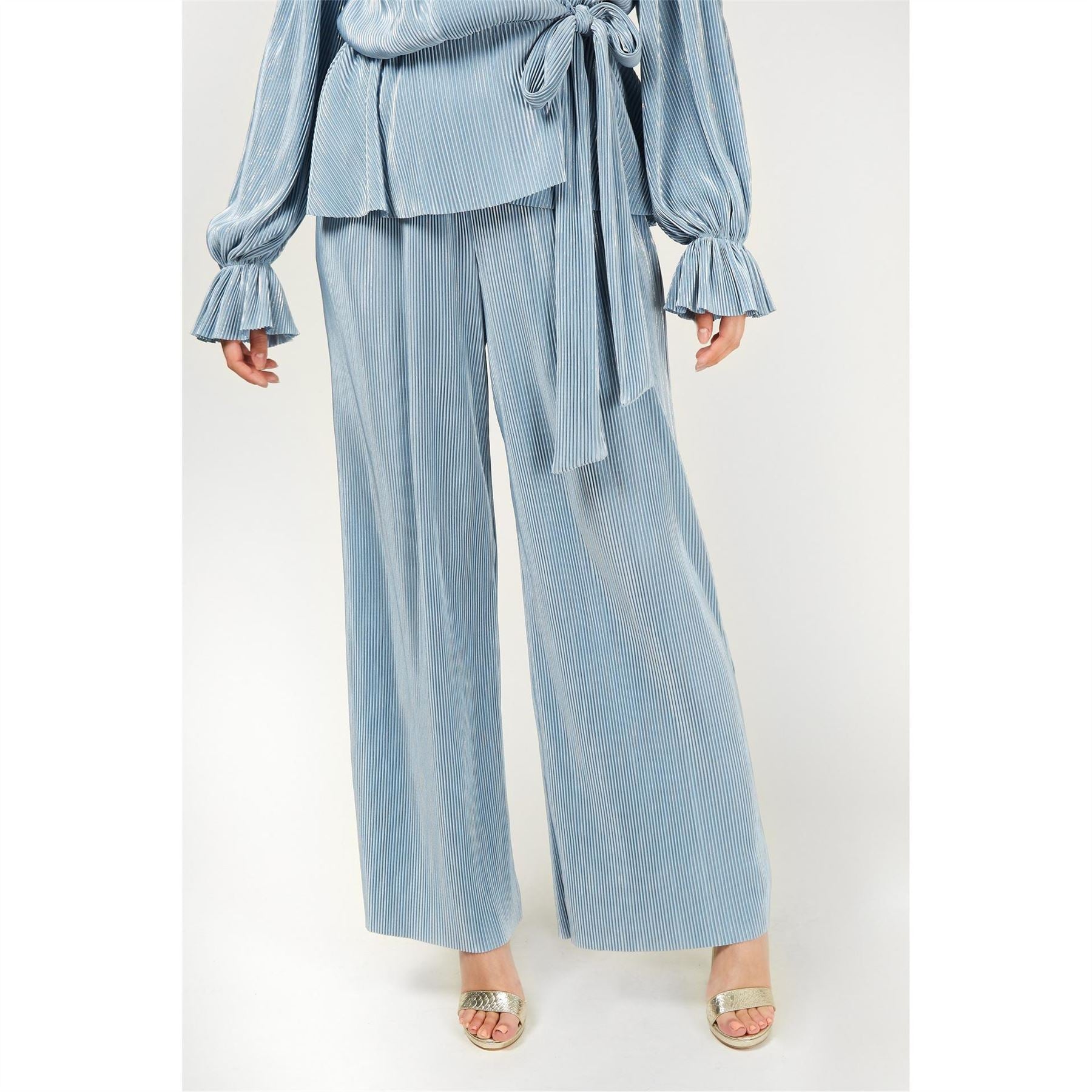 Little Mistress Ribbed Wide Leg Trousers