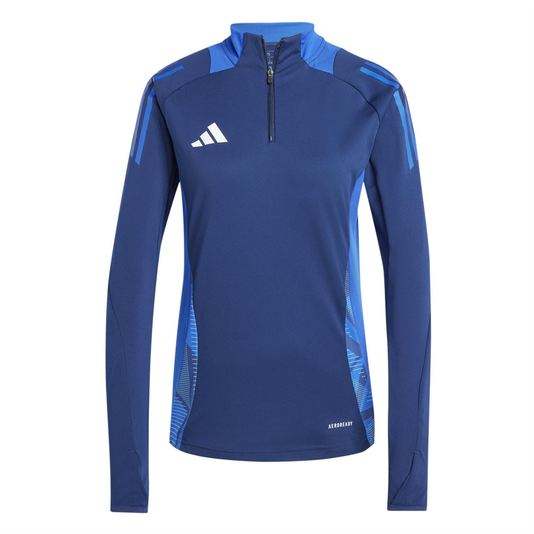 adidas Three Bar Logo Funnel Neck Raglan Sleeve Athletic Top