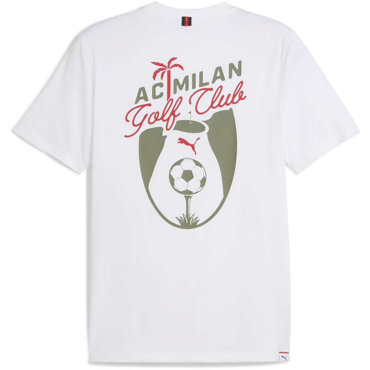 Puma Ac Milan Golf Club Crew Neck Short Sleeve T-Shirt
