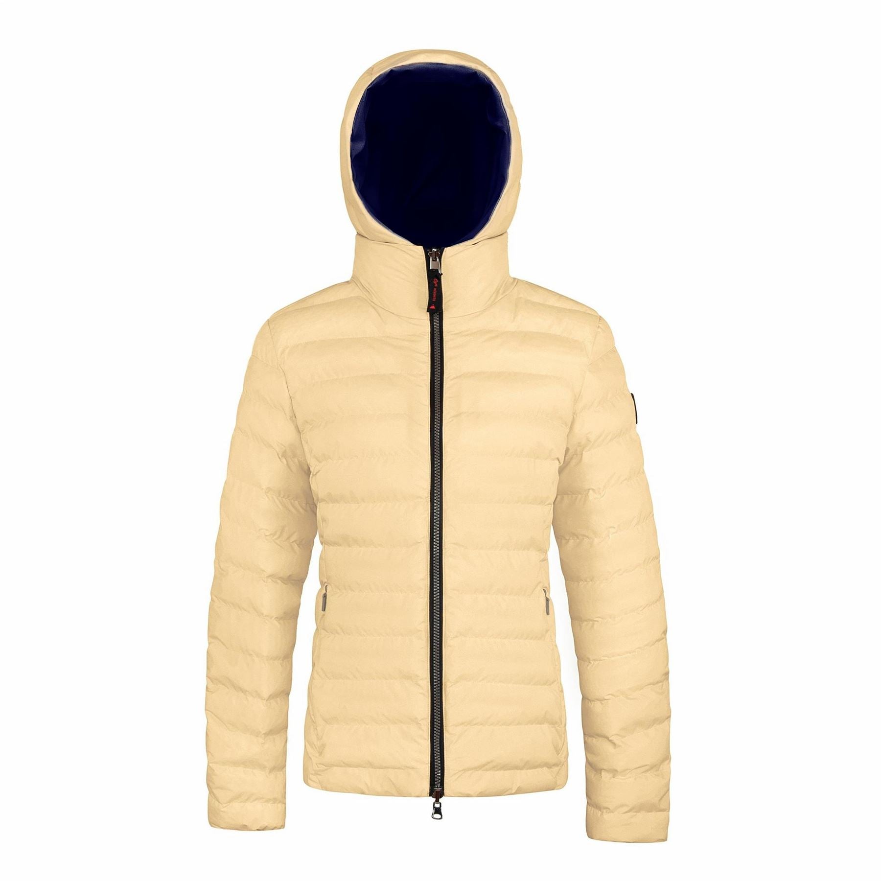 Cape Heights Solid Patterned Hooded Snap Button Puffer Jacket