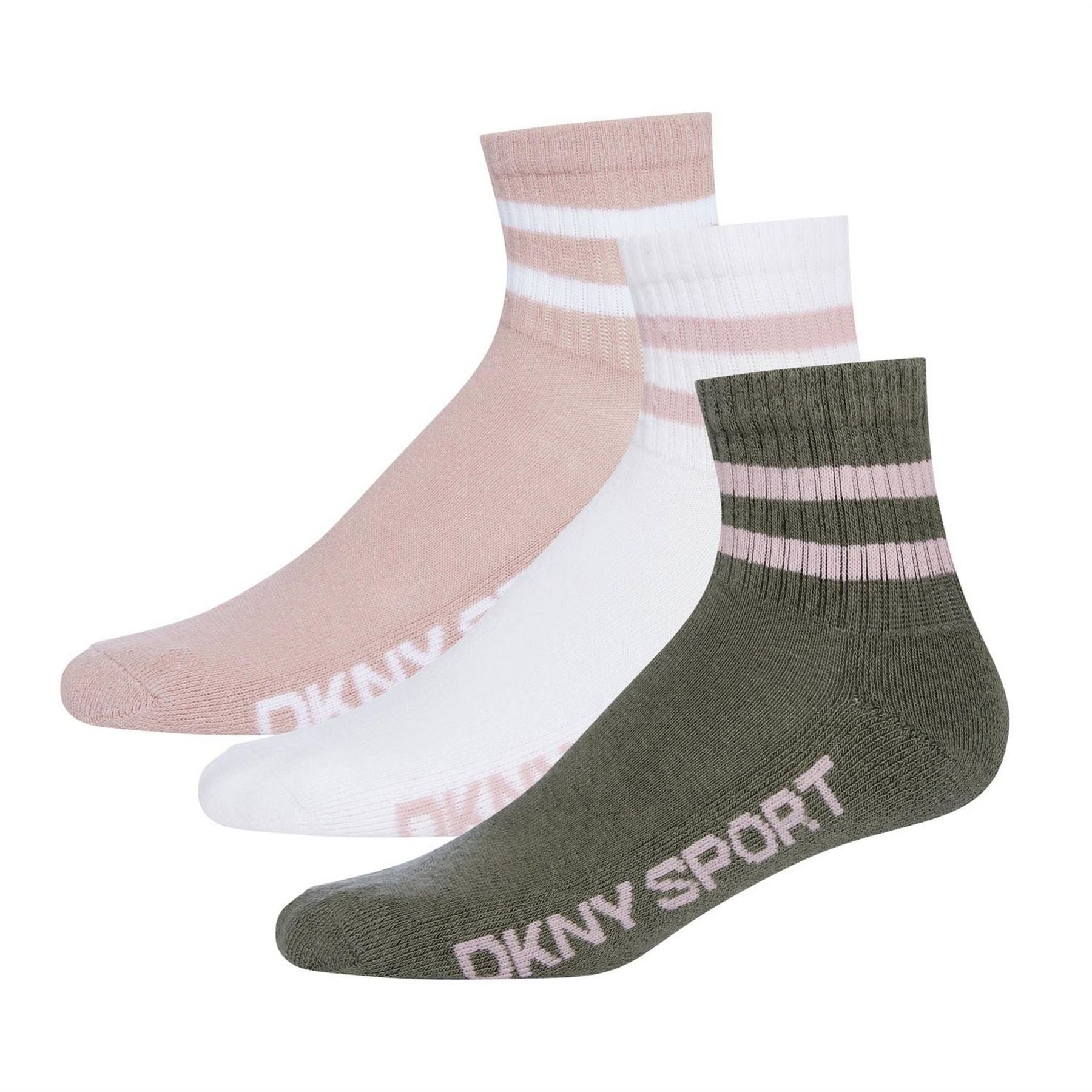 DKNY Womens 3 Pack Sports Socks Chaya