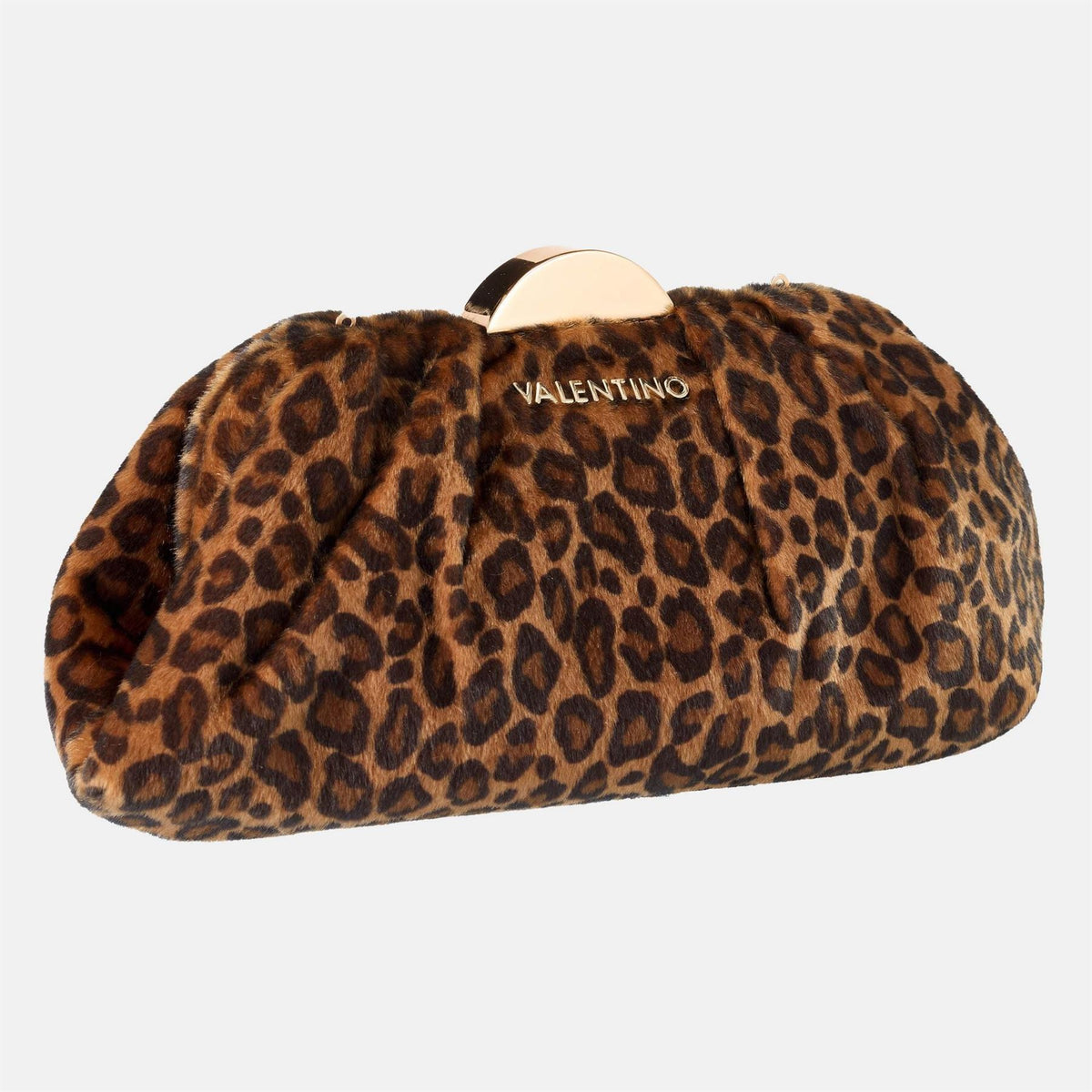 Valentino Iside Faux Fur Clutch Bag