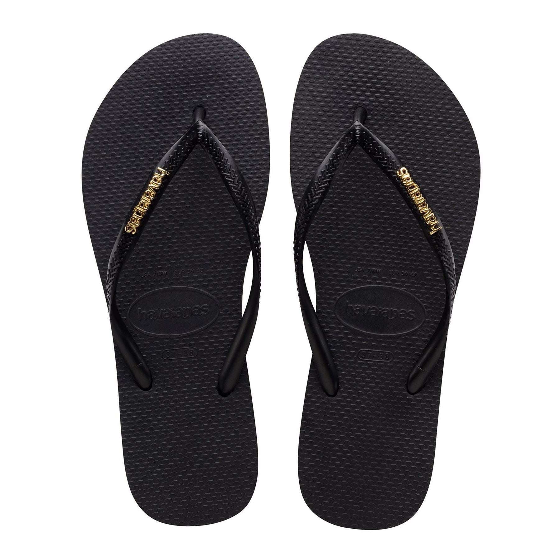 Havaianas Slim Textured Flat Heel Flip Flops
