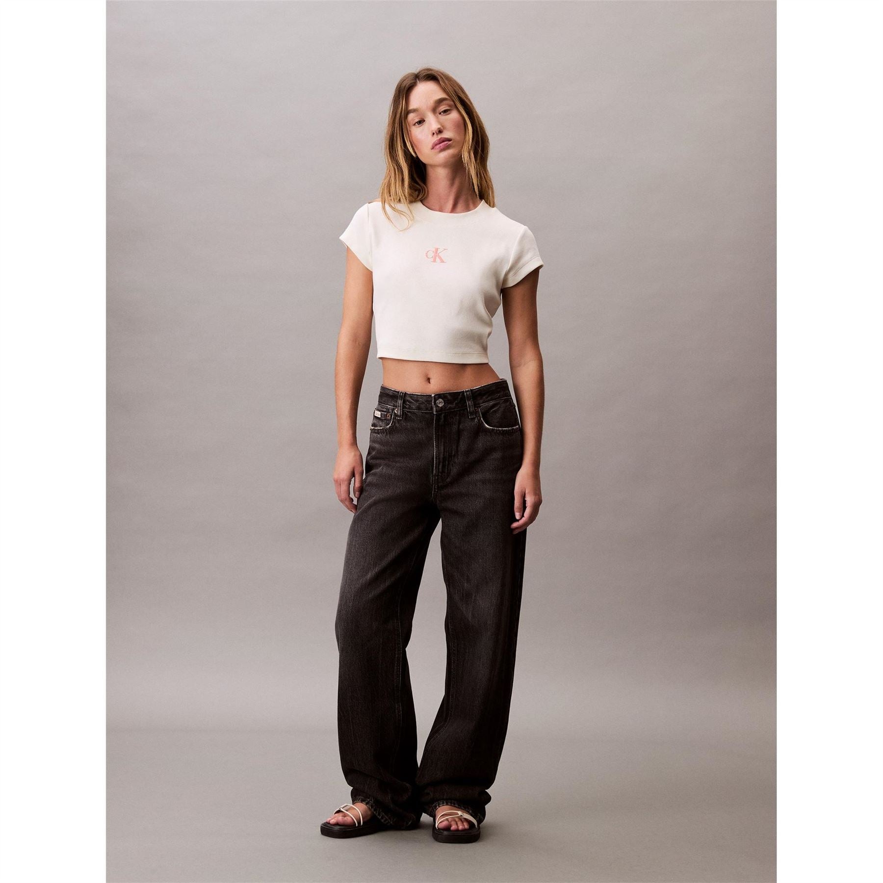 Calvin Klein Jeans Rib Cropped T-Shirt