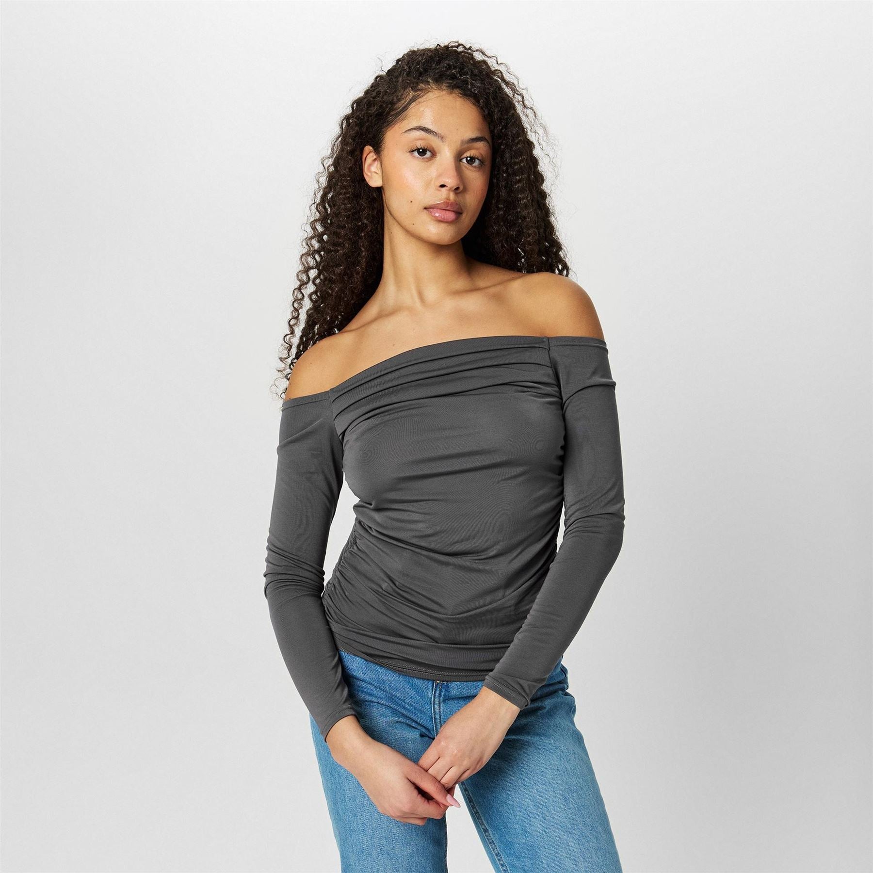 Jack Wills Ruched Long Sleeve T-Shirt