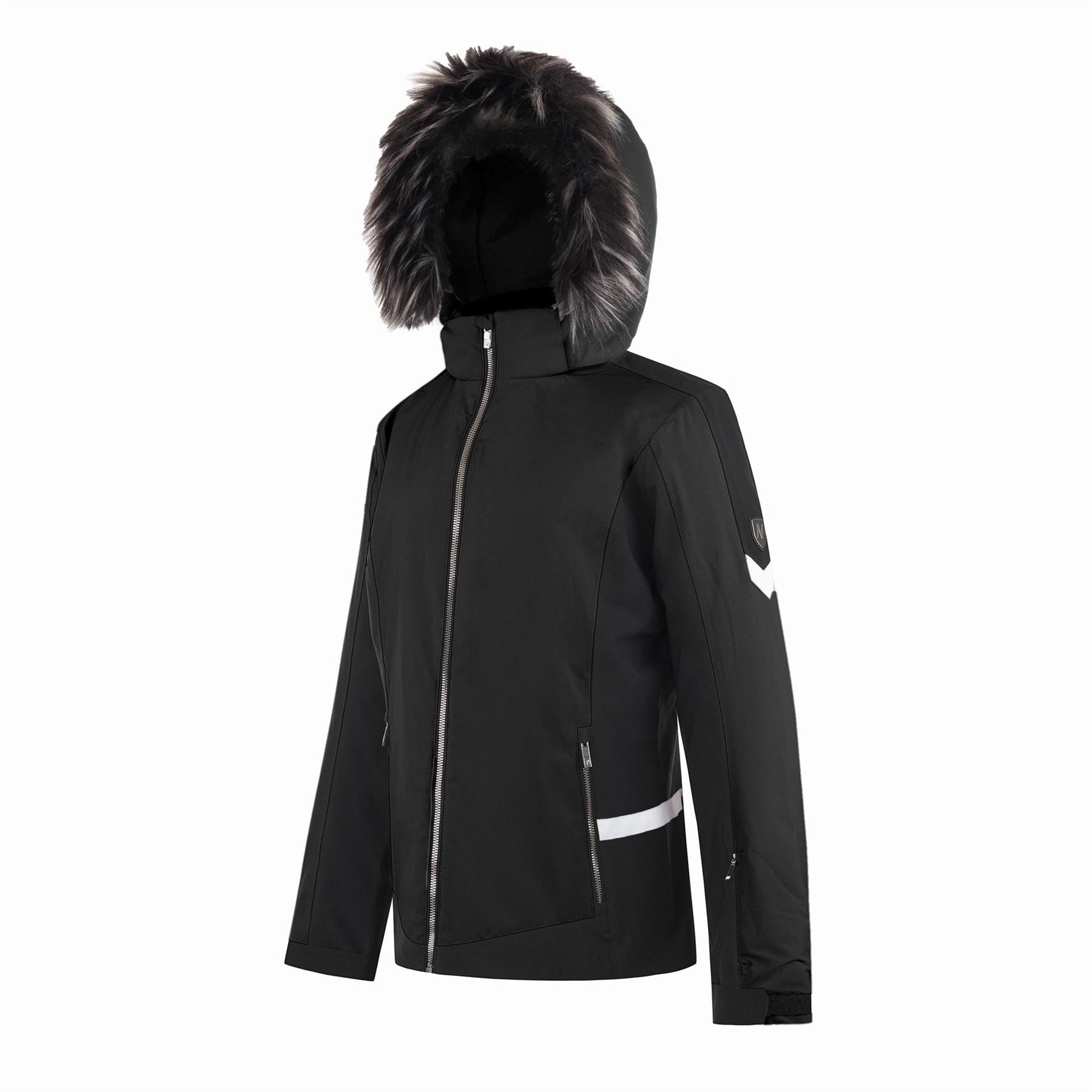 Nevica Womens Meribel Hooded Solid Patterned Ski Jacket
