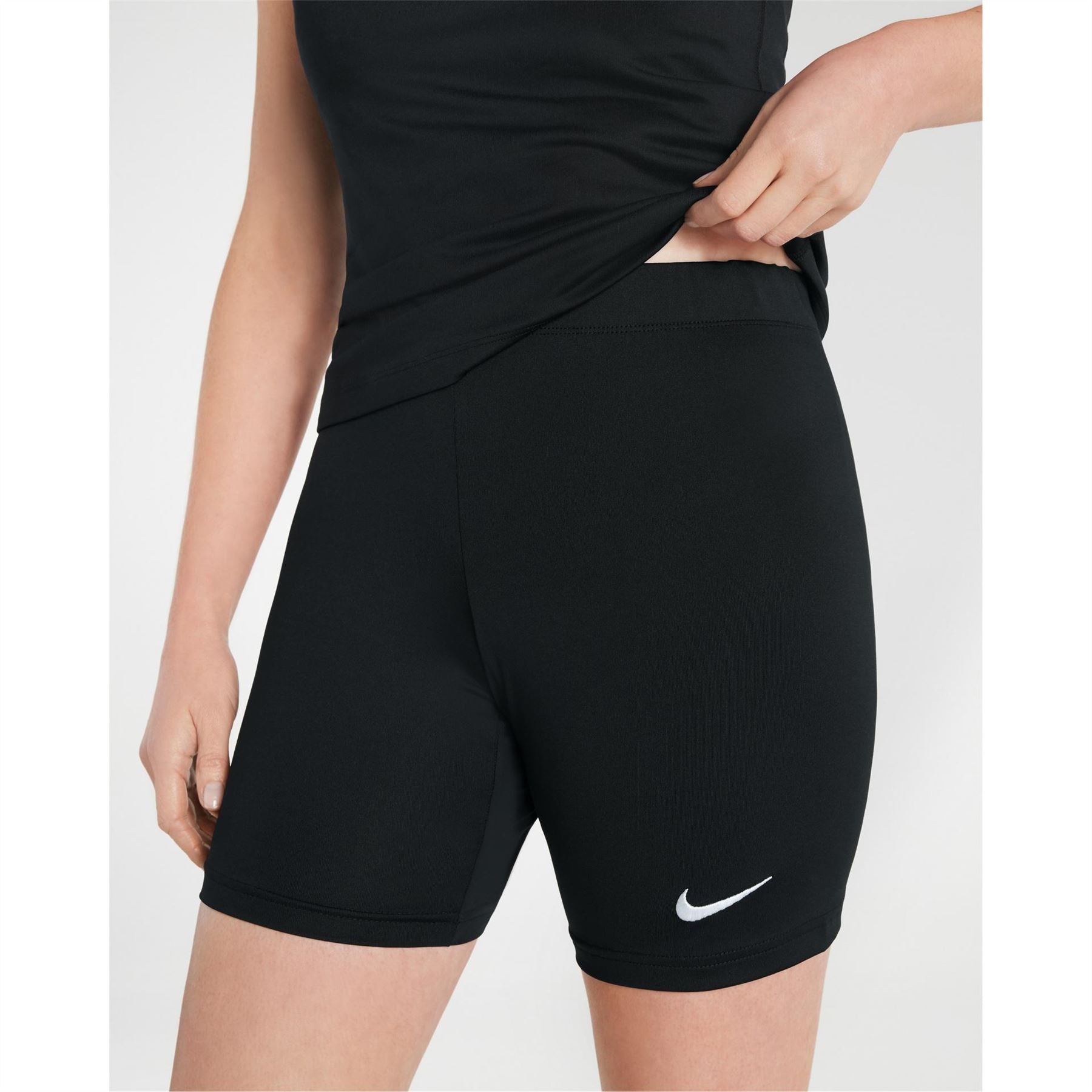 Nike Solid Patterned Compression Shorts with Logo