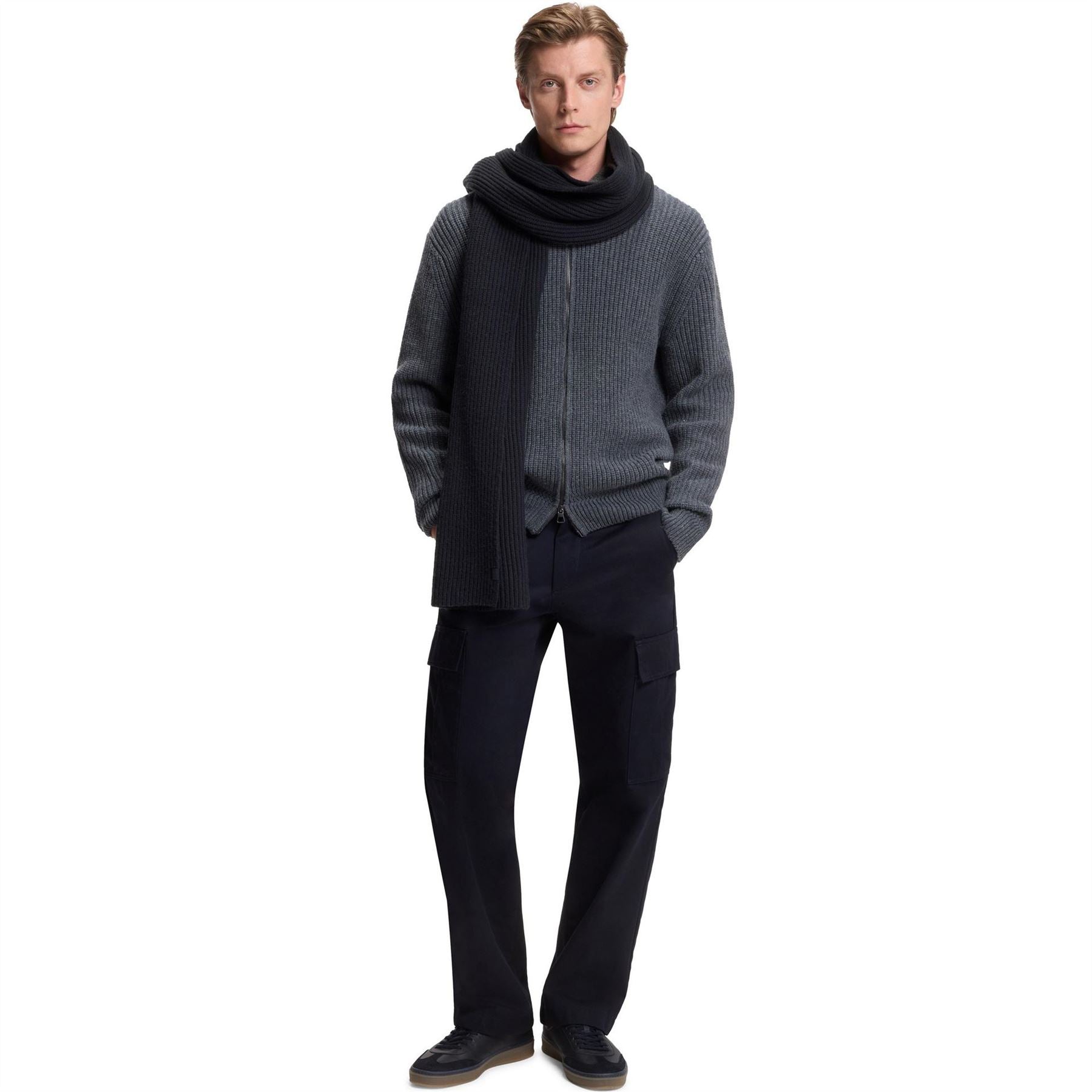 Boss Hbb Hero Double Breasted Design Scarf