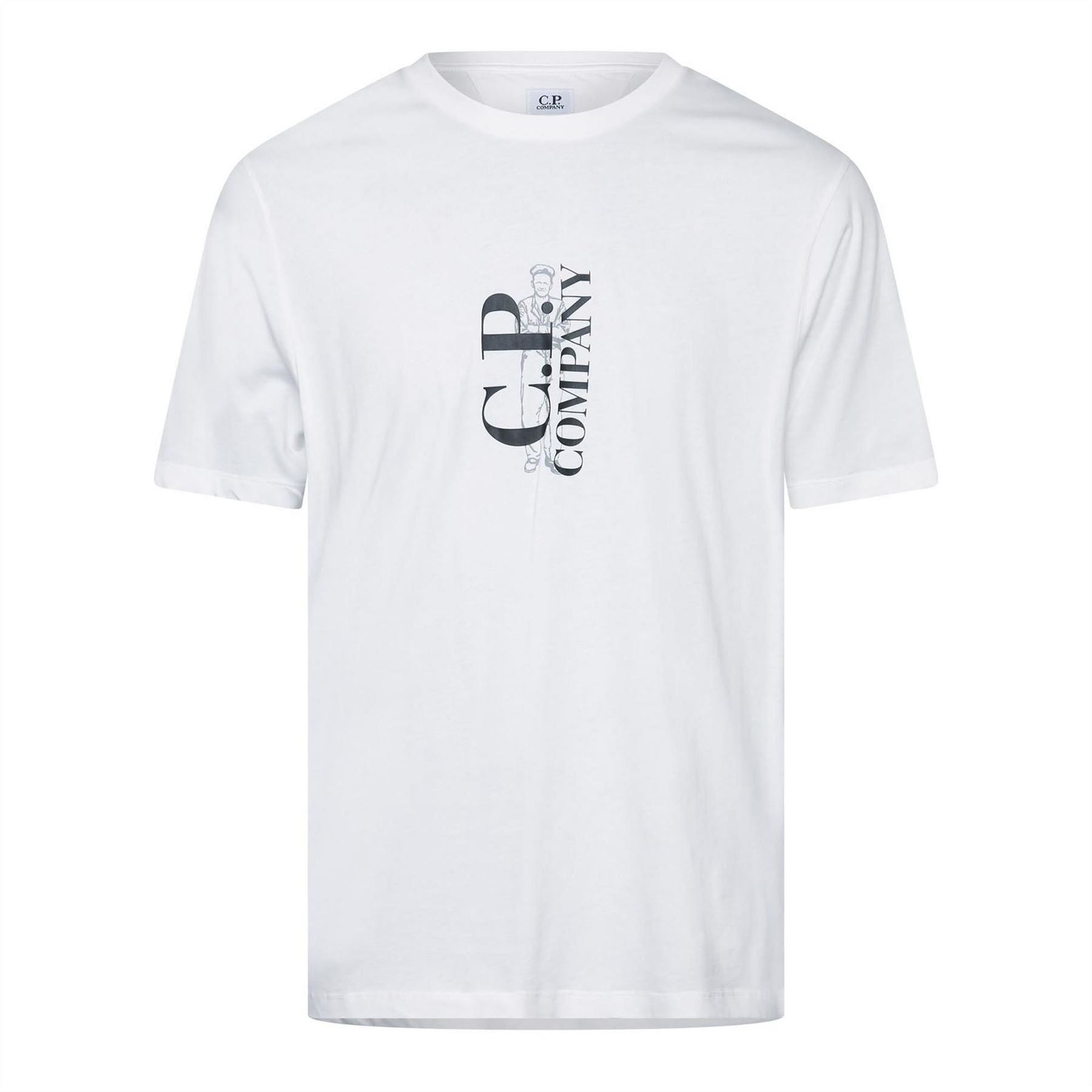 CP Company 1 Jersey Vertical Logo T-Shirt