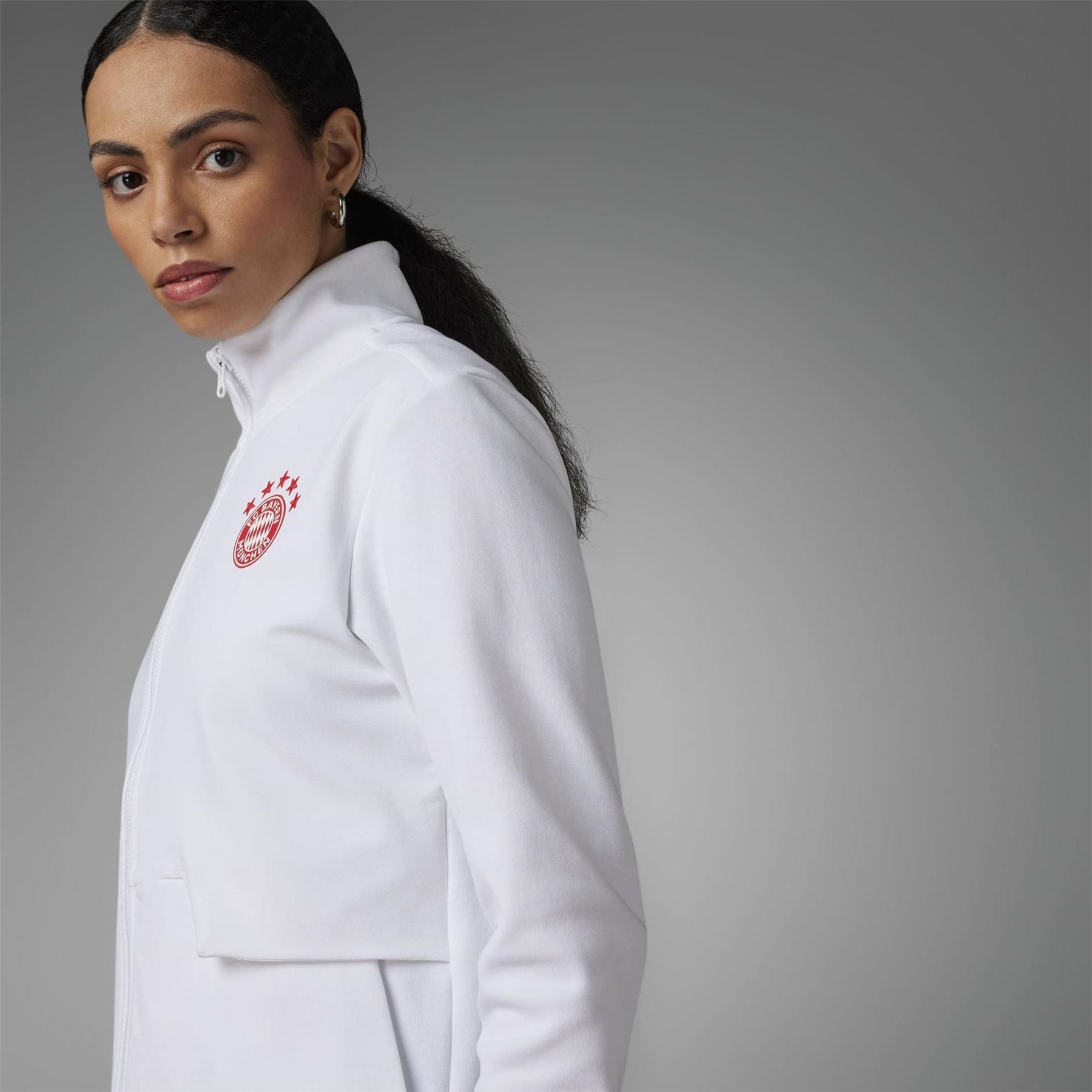 adidas Funnel Neck High Collar Long Sleeve Athletic Top