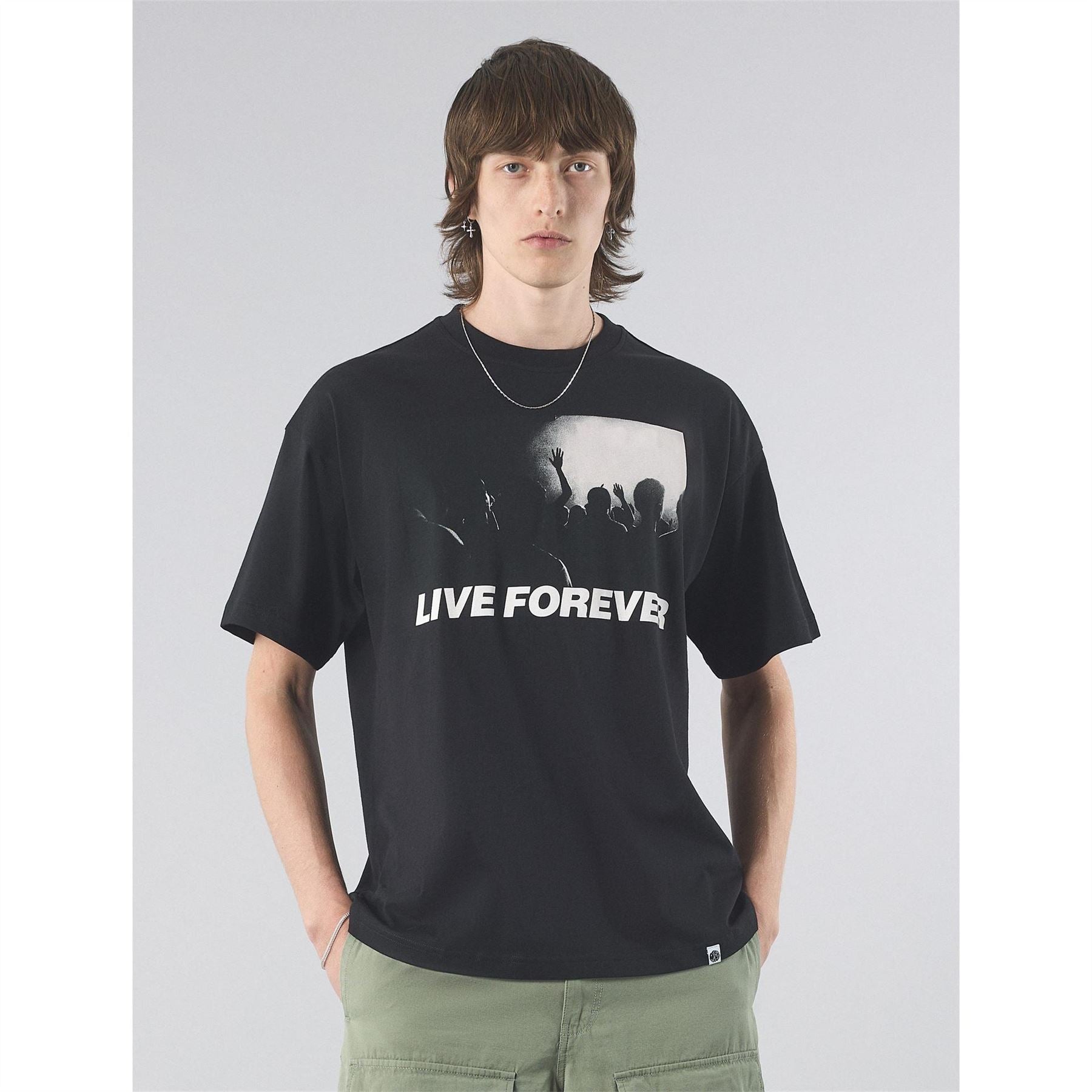 Pretty Green Porsche Live Forever Lettering Graphic T-Shirt