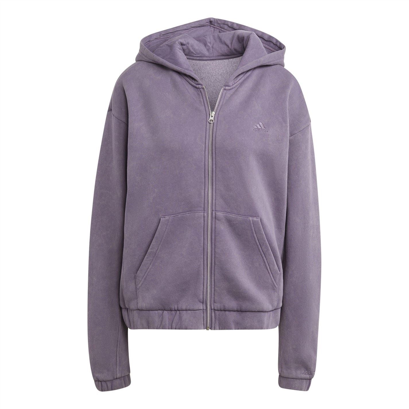 adidas Womens All Szn Washed Full Zip Hoodie