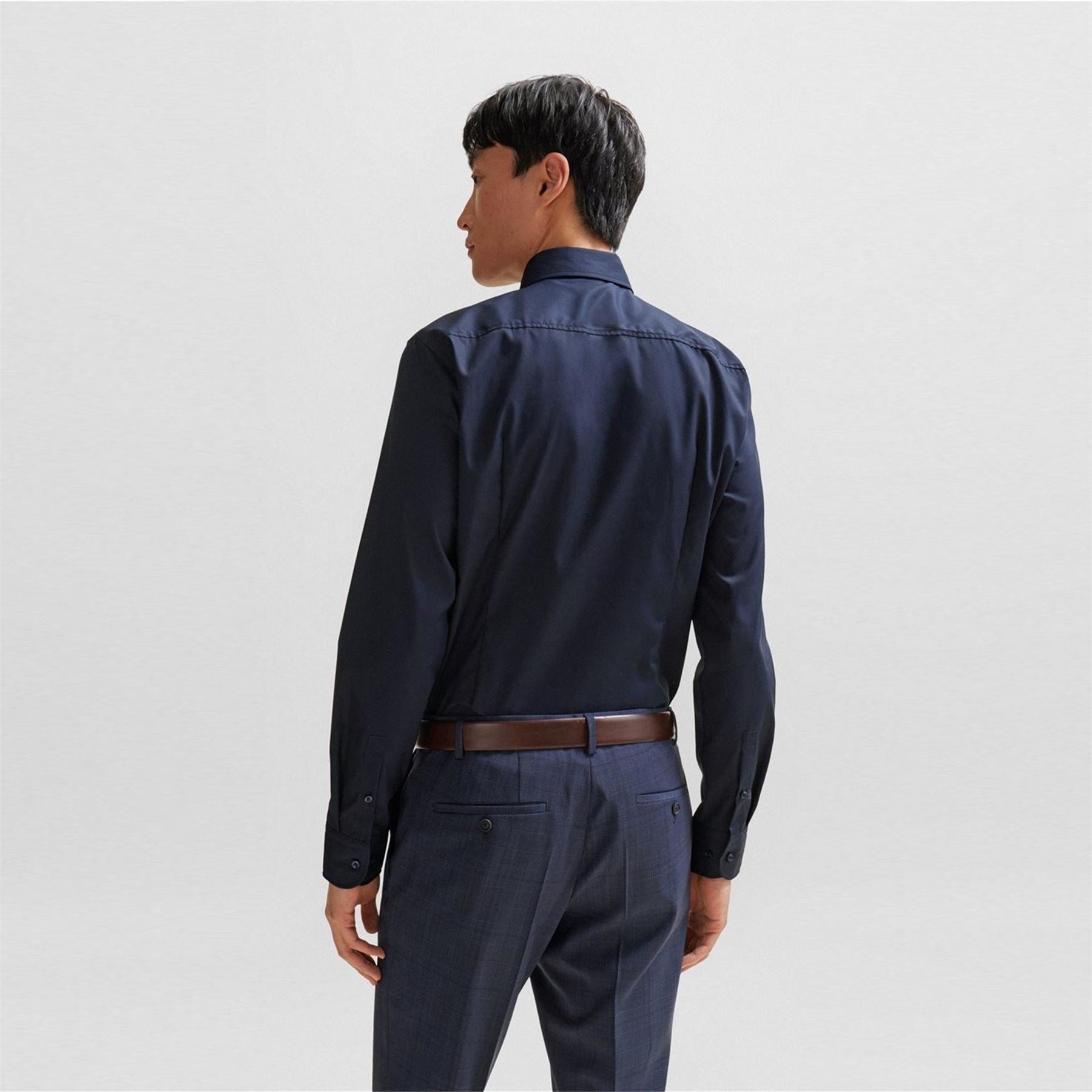 Boss Regular Fit Collared Neck Long Sleeve Oxford Shirt