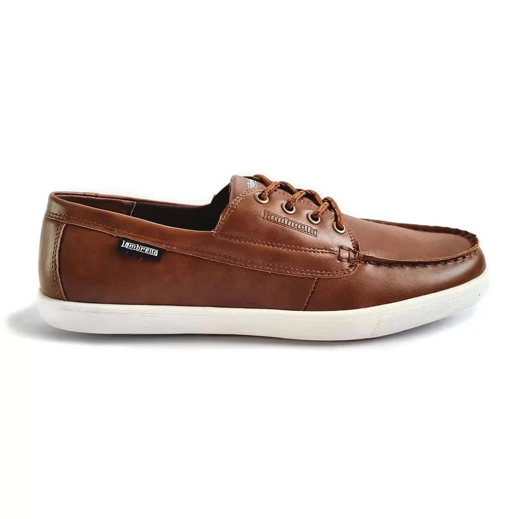 Lambretta Vulcanized Moc Toe Lace-Up Boat Shoes