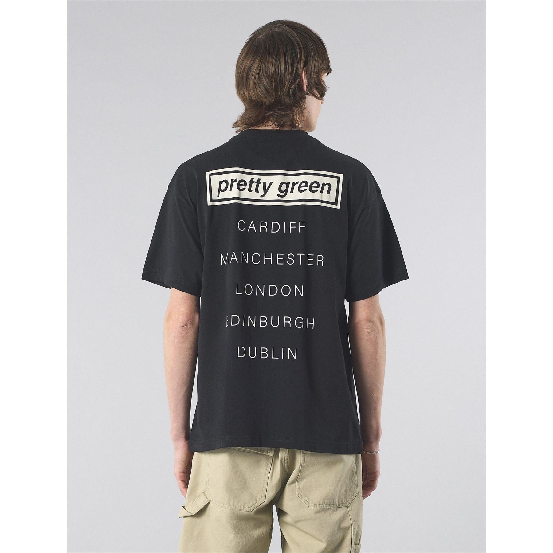 Pretty Green Porsche Live Forever Tour Lettering Graphic Crew Neck Short Sleeve T-Shirt