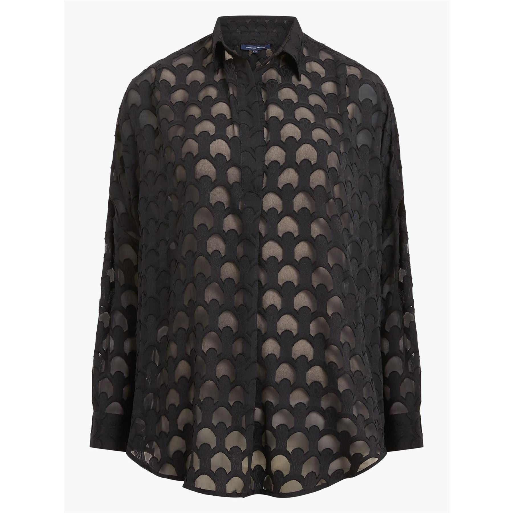 French Connection Burn Out Popover Shirt